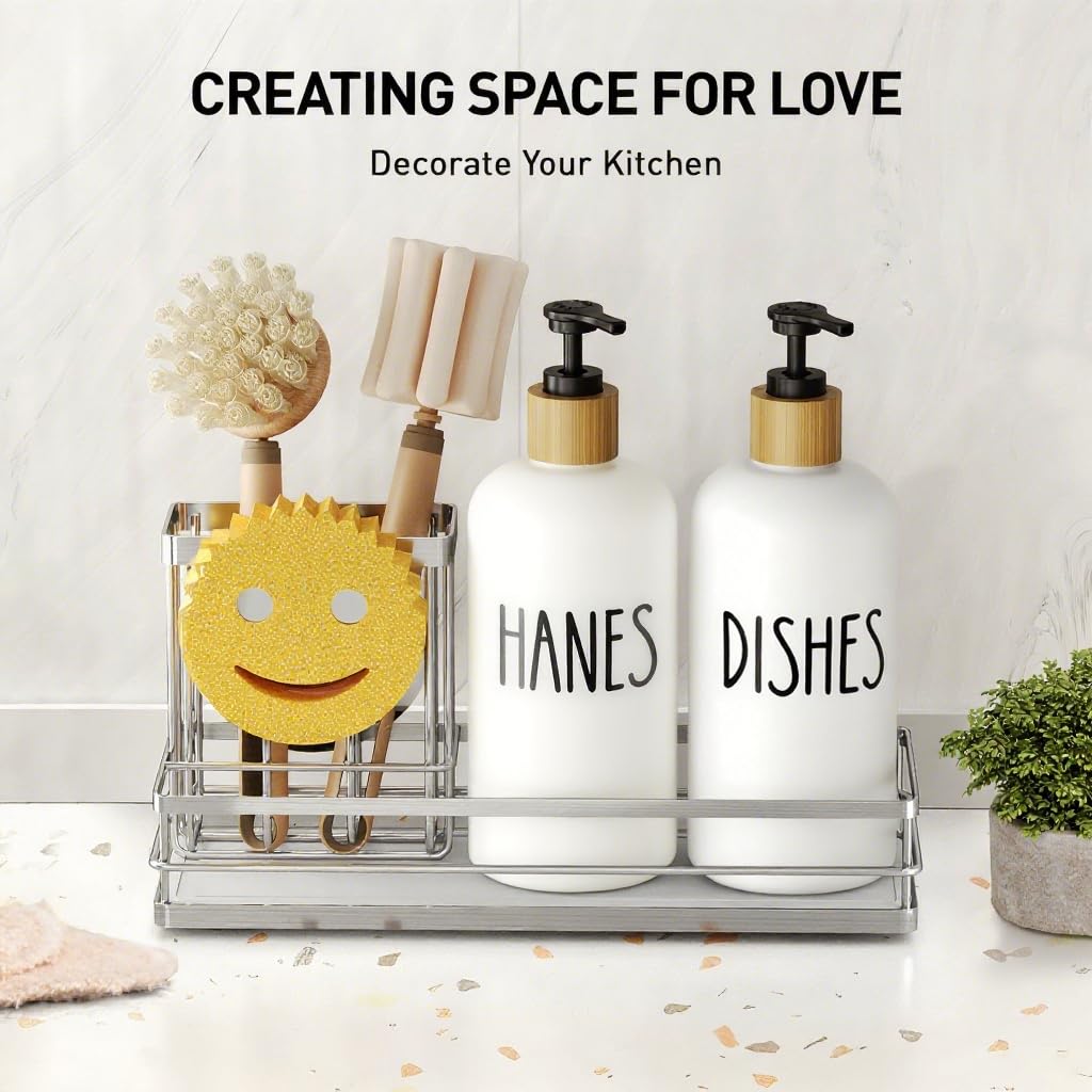 Kitchen Dish Soap Dispenser Set
