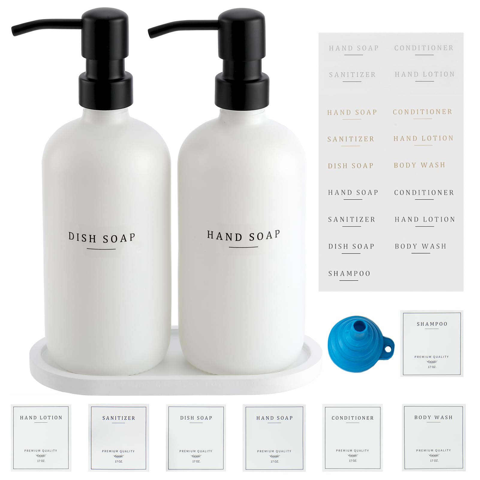 Glass Soap Dispenser (2 Count)