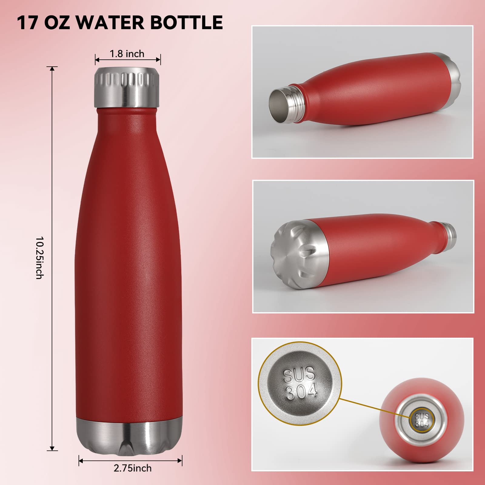 17oz Stainless Steel Water Bottles Bulk