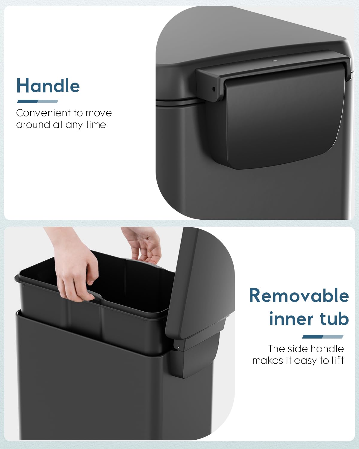 13.2 Gal Slim Kitchen Trash Can