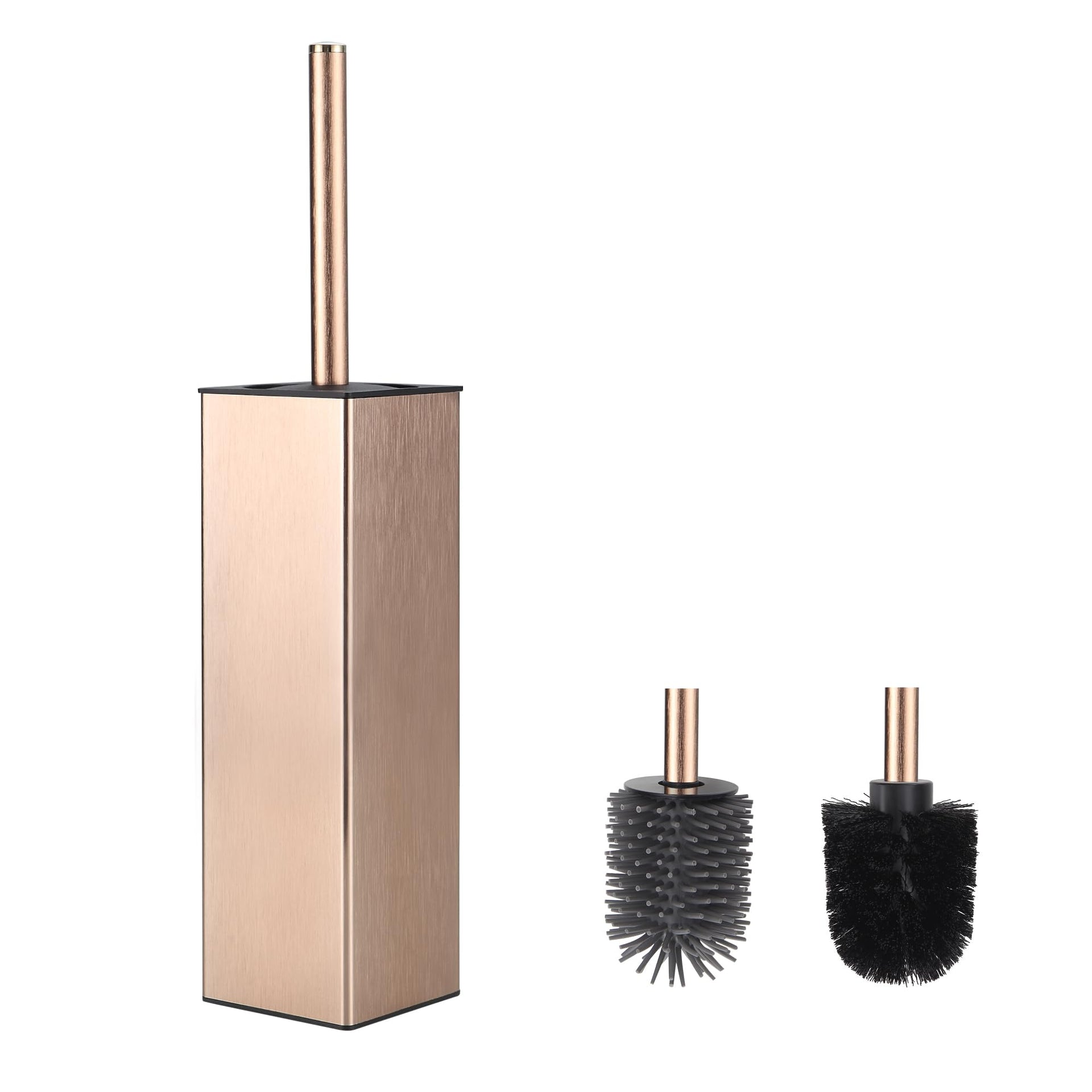 Toilet Brush and Holder Set Rose Gold Freestanding for Bathroom