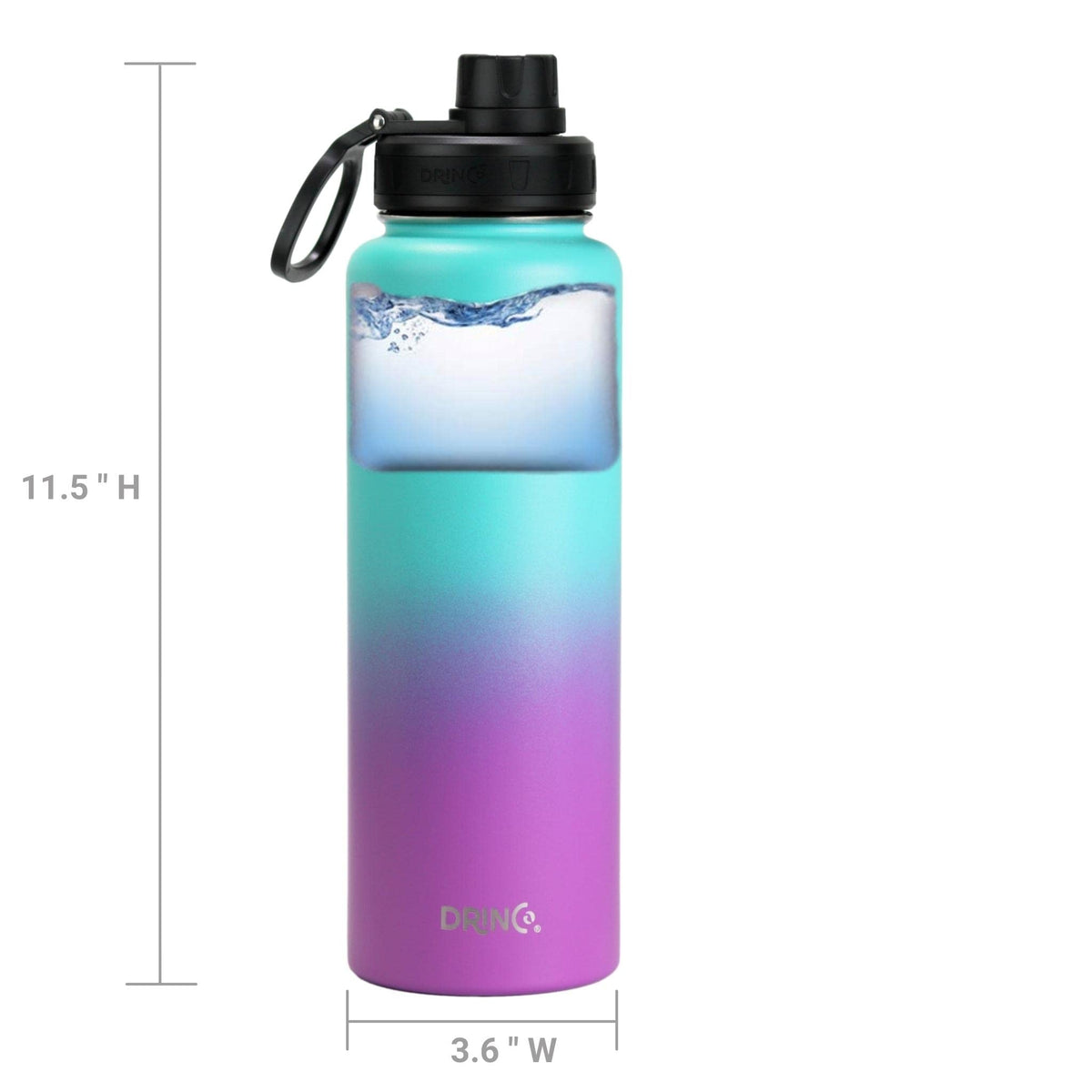 Stainless Steel Water Bottle Spout Lid Vacuum Insulated Double Wall Water Bottle Wide Mouth