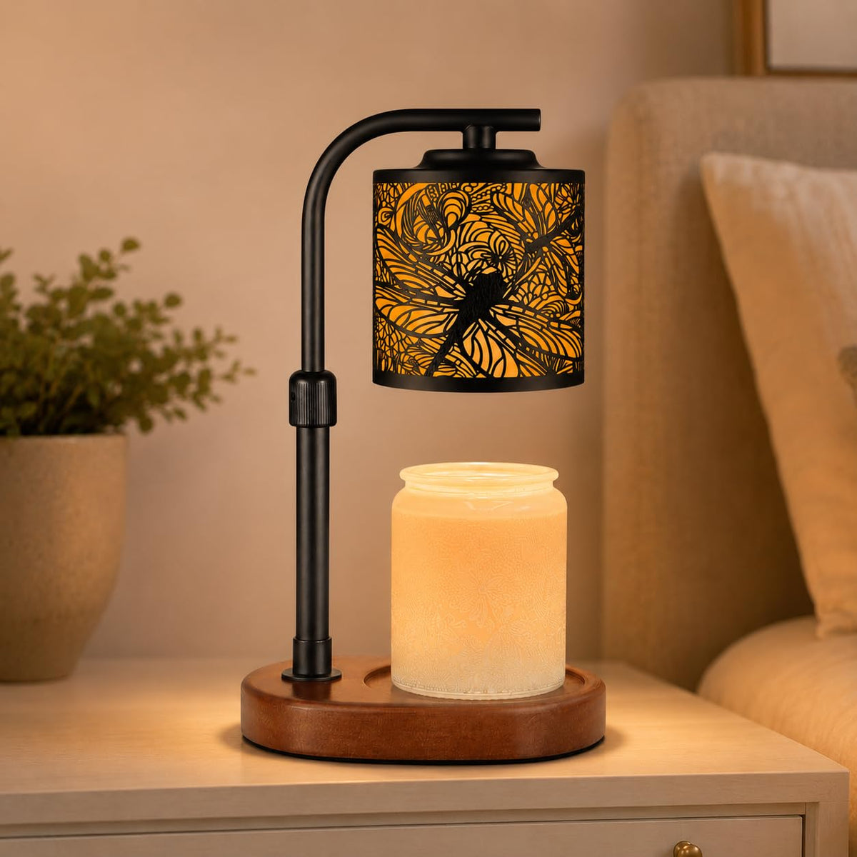 Candle Warmer Lamp with Timer Dragonfly Electric Candle Lamp Warmer