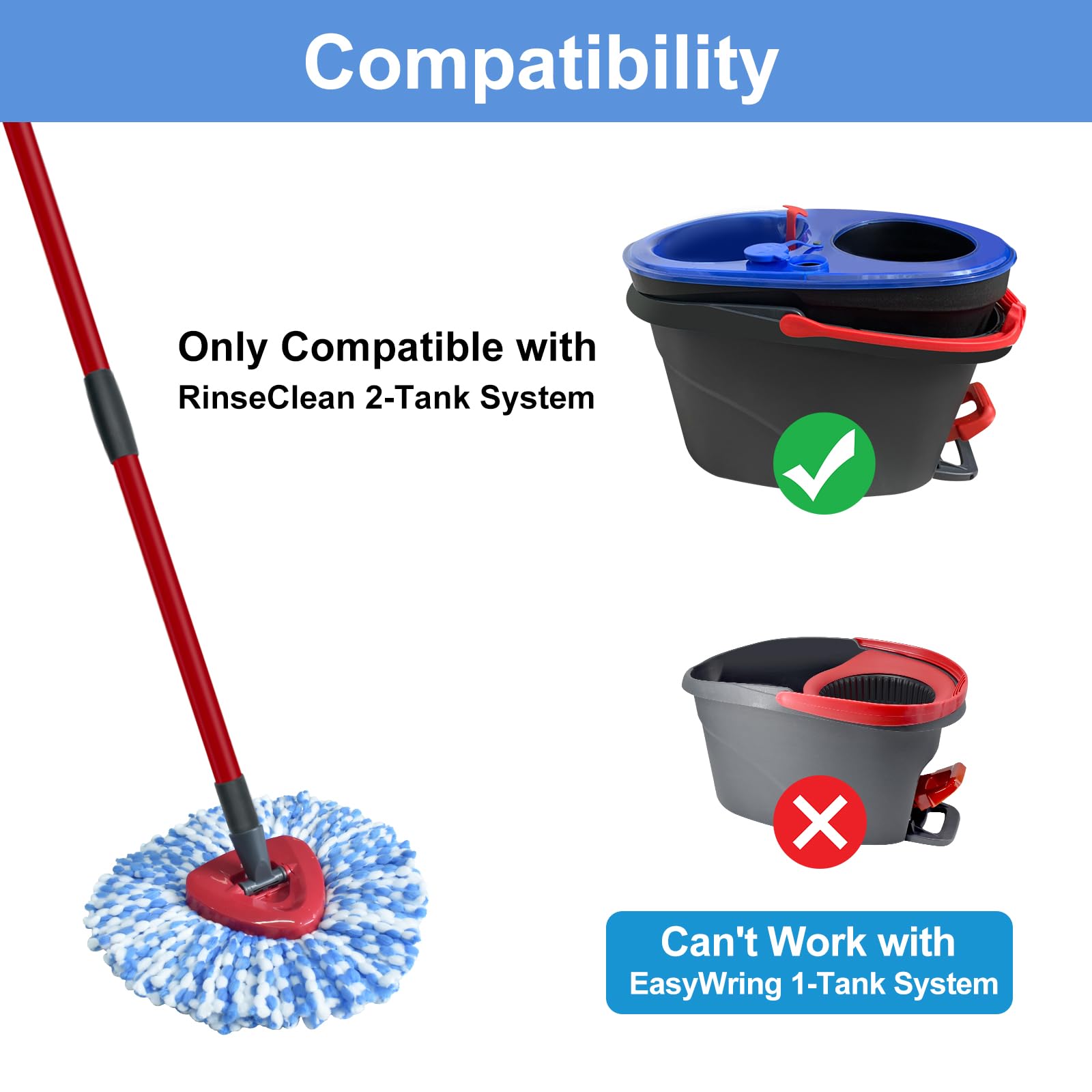 Spin Mop Replace Head (5 Count)
