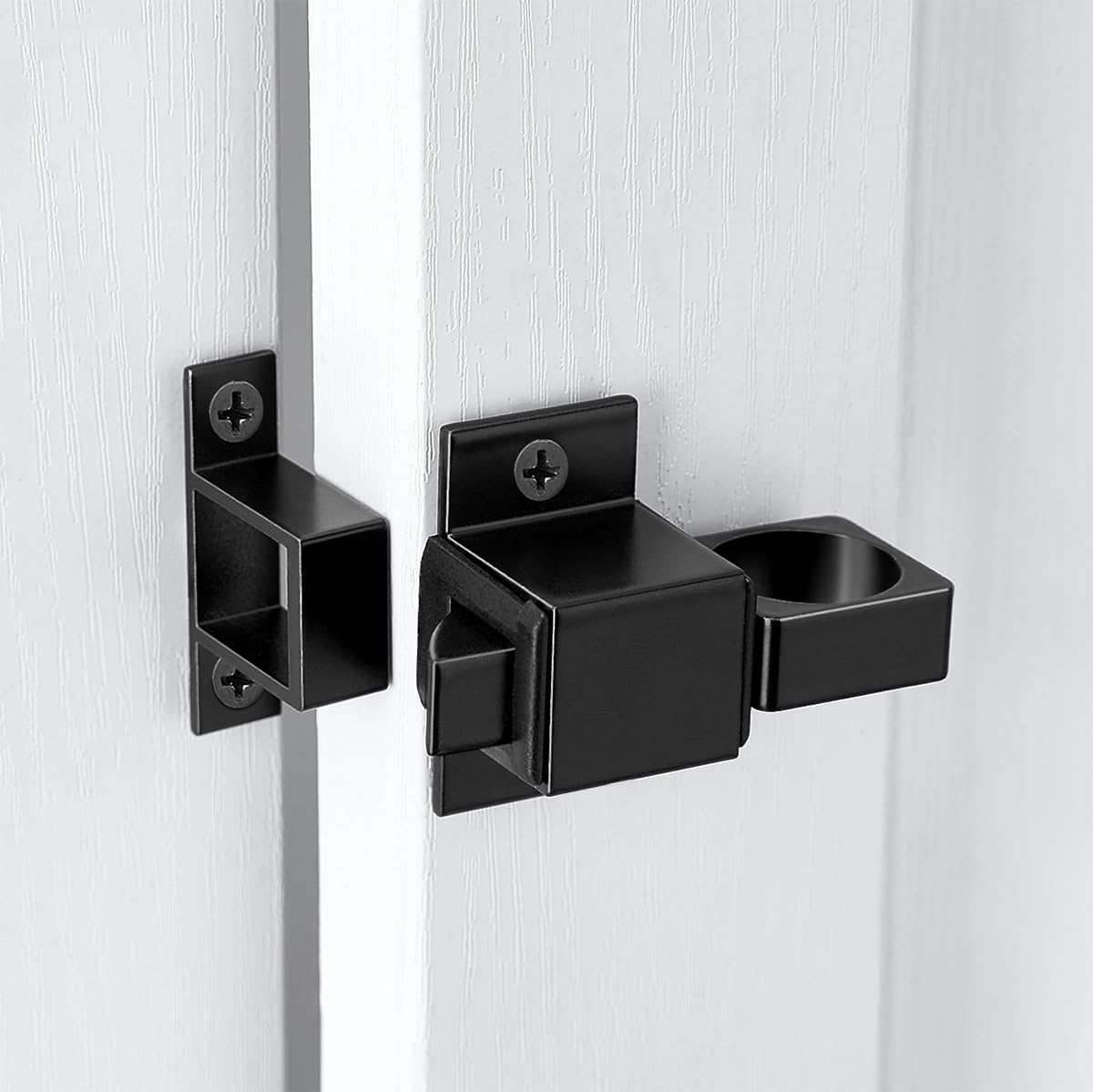4 Packs Black Spring Door Lock (4 Count)