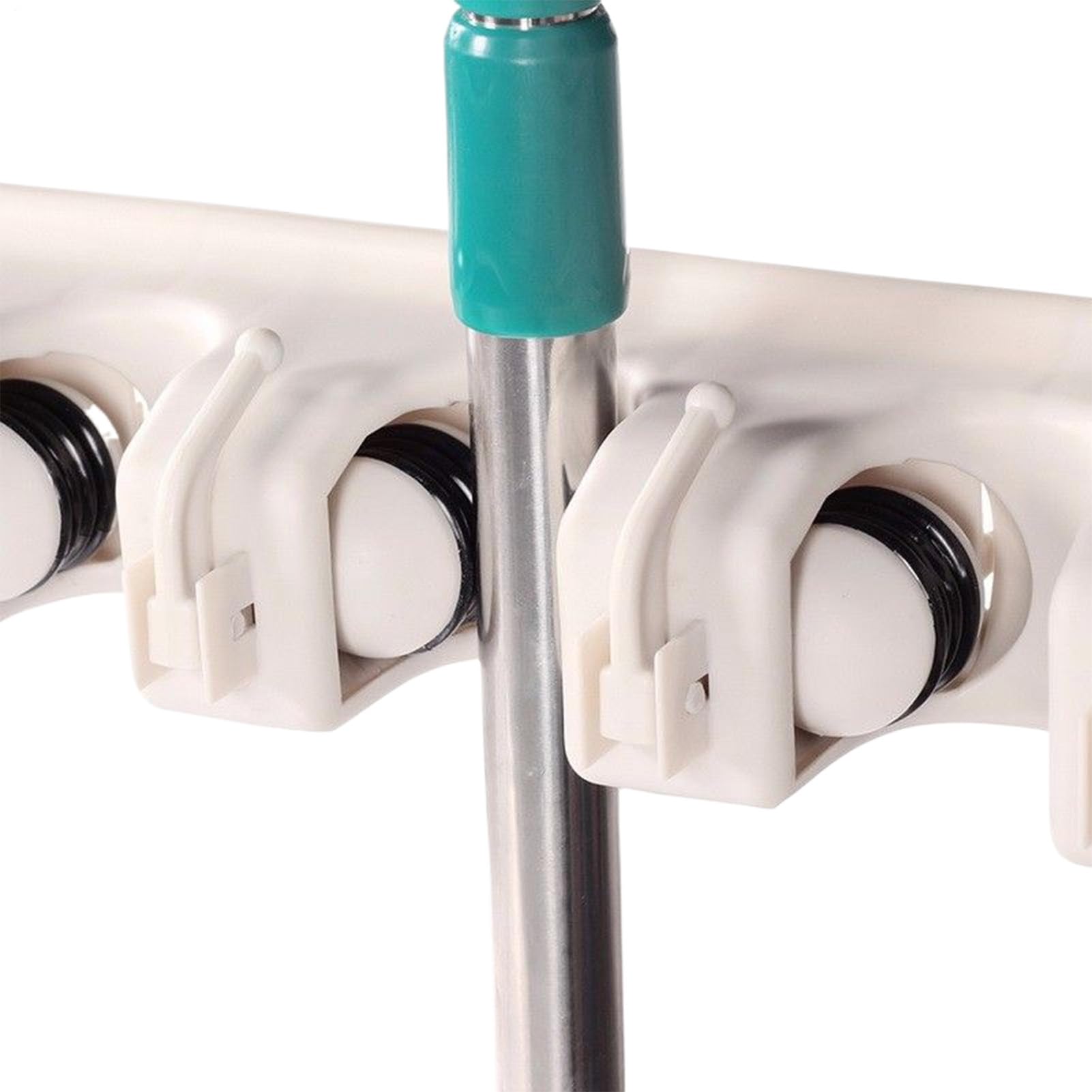 Mop Holder Wall Mount 5 Slots Heavy Duty Organizer Shelf