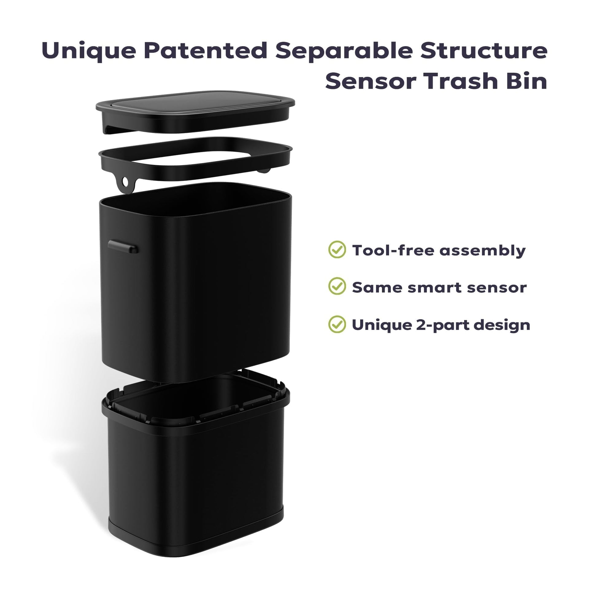 16 Gallon 60L Kitchen Trash Can