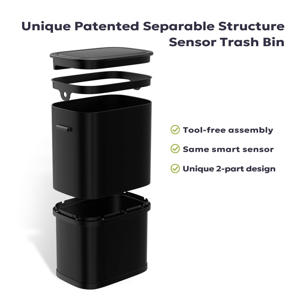 16 Gallon 60L Kitchen Trash Can