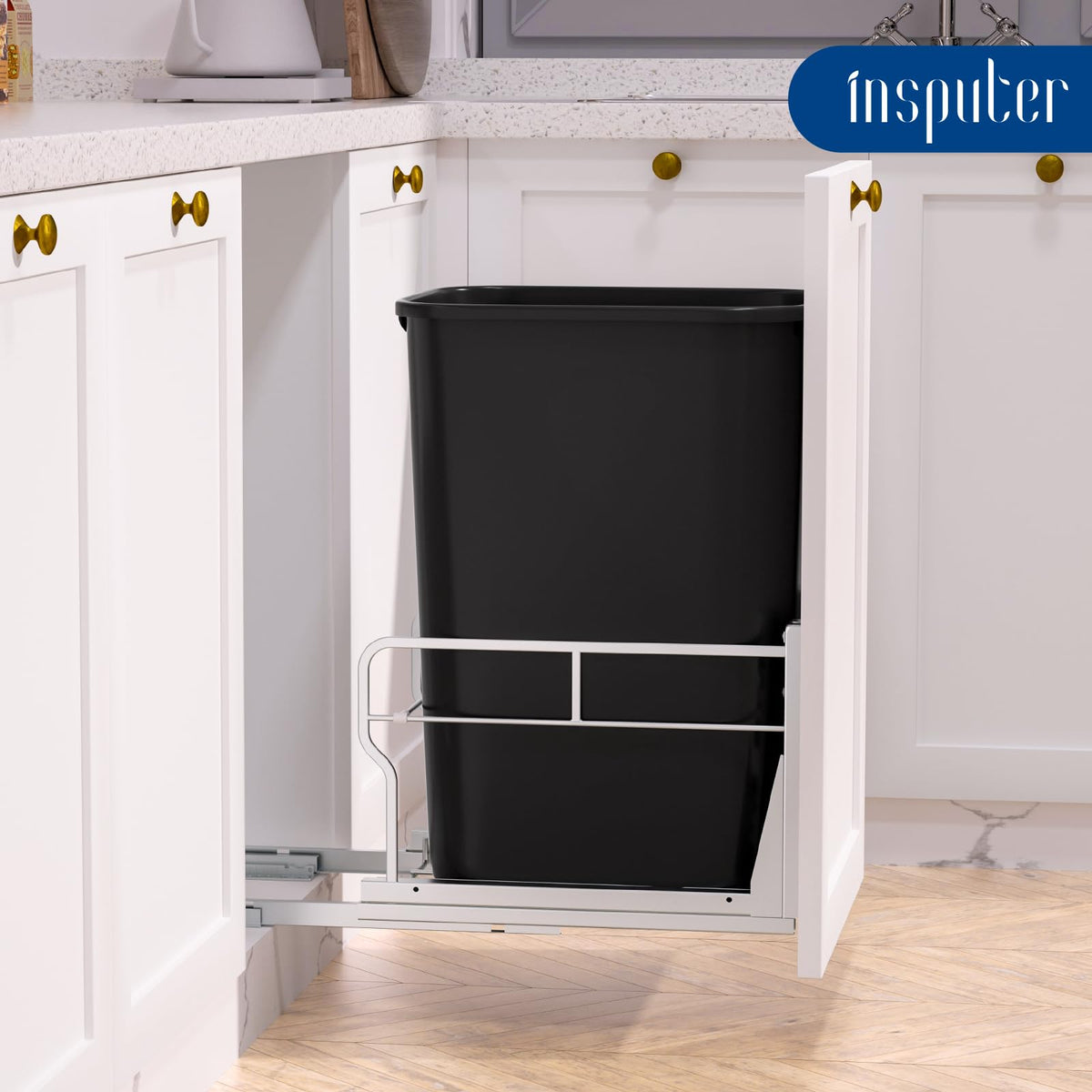 Pull Out Trash Can Under Cabinet with Soft