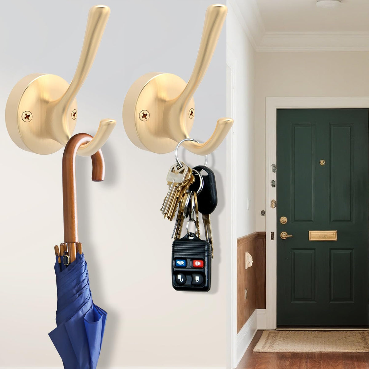 Gold Coat Hooks for Wall