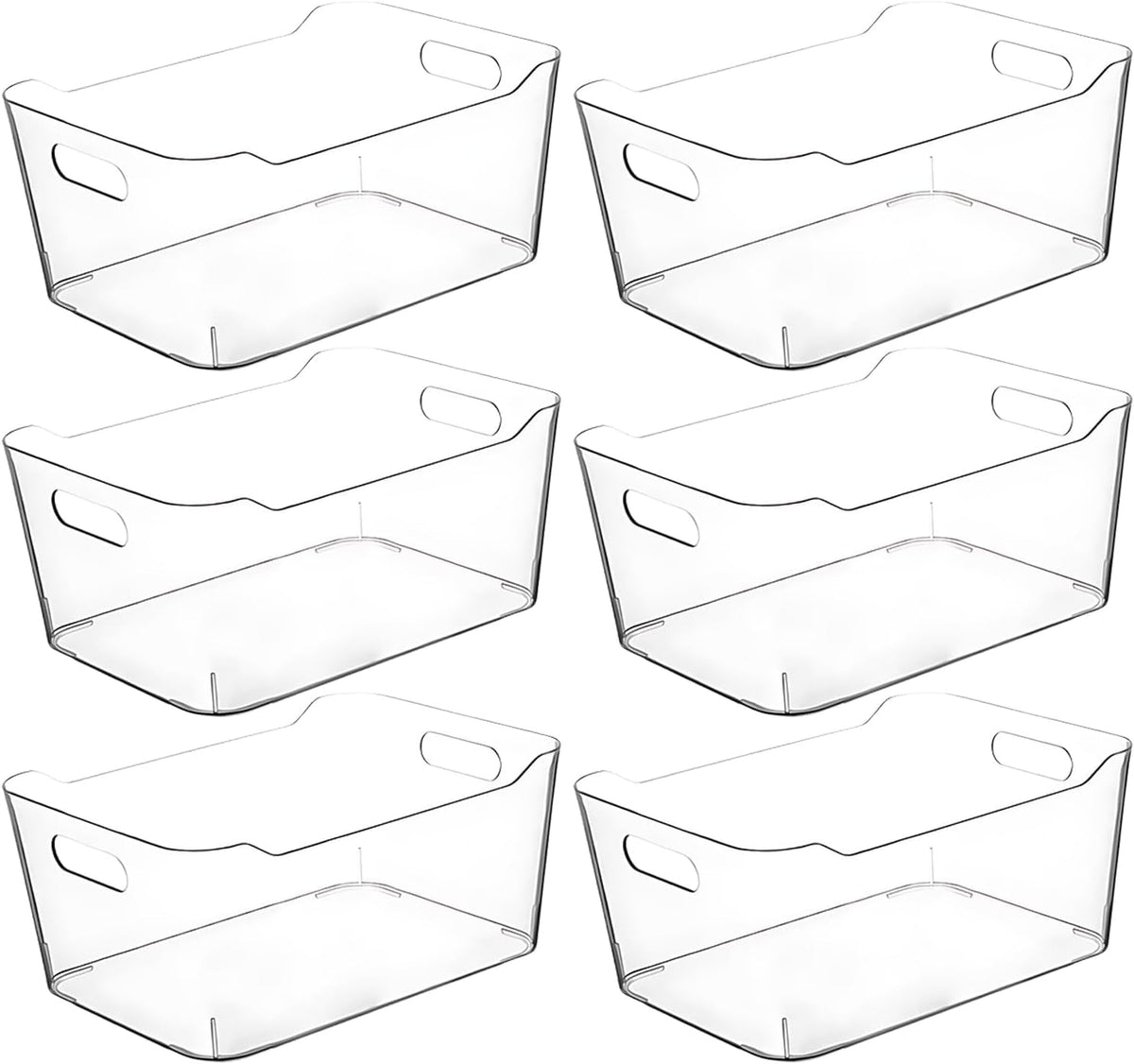 Clear Extra Large Plastic Storage Bins (6 Count)