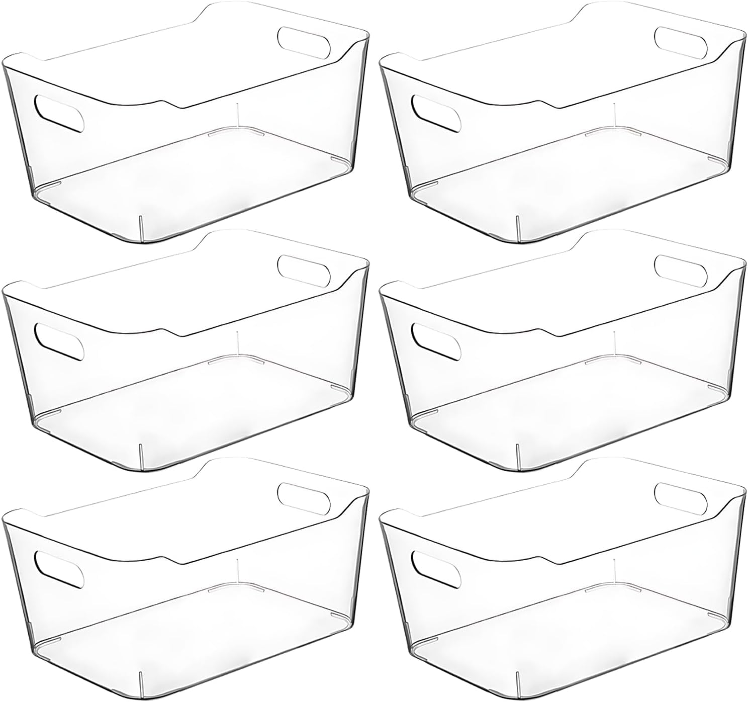 Clear Extra Large Plastic Storage Bins (6 Count)