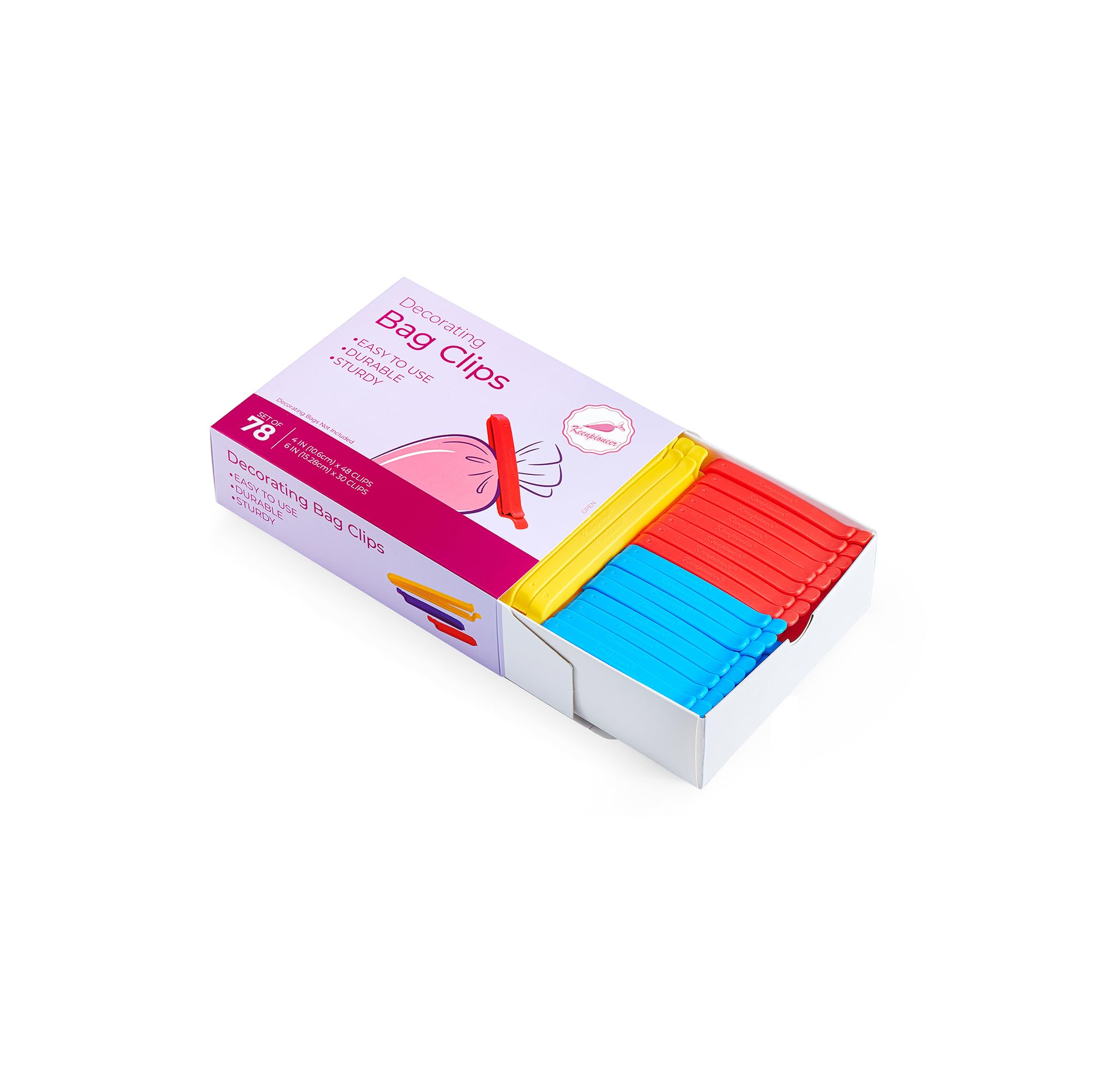 Chip Bag Clips 4inch and 6inch Multicolor 78 Pack (78 Count)
