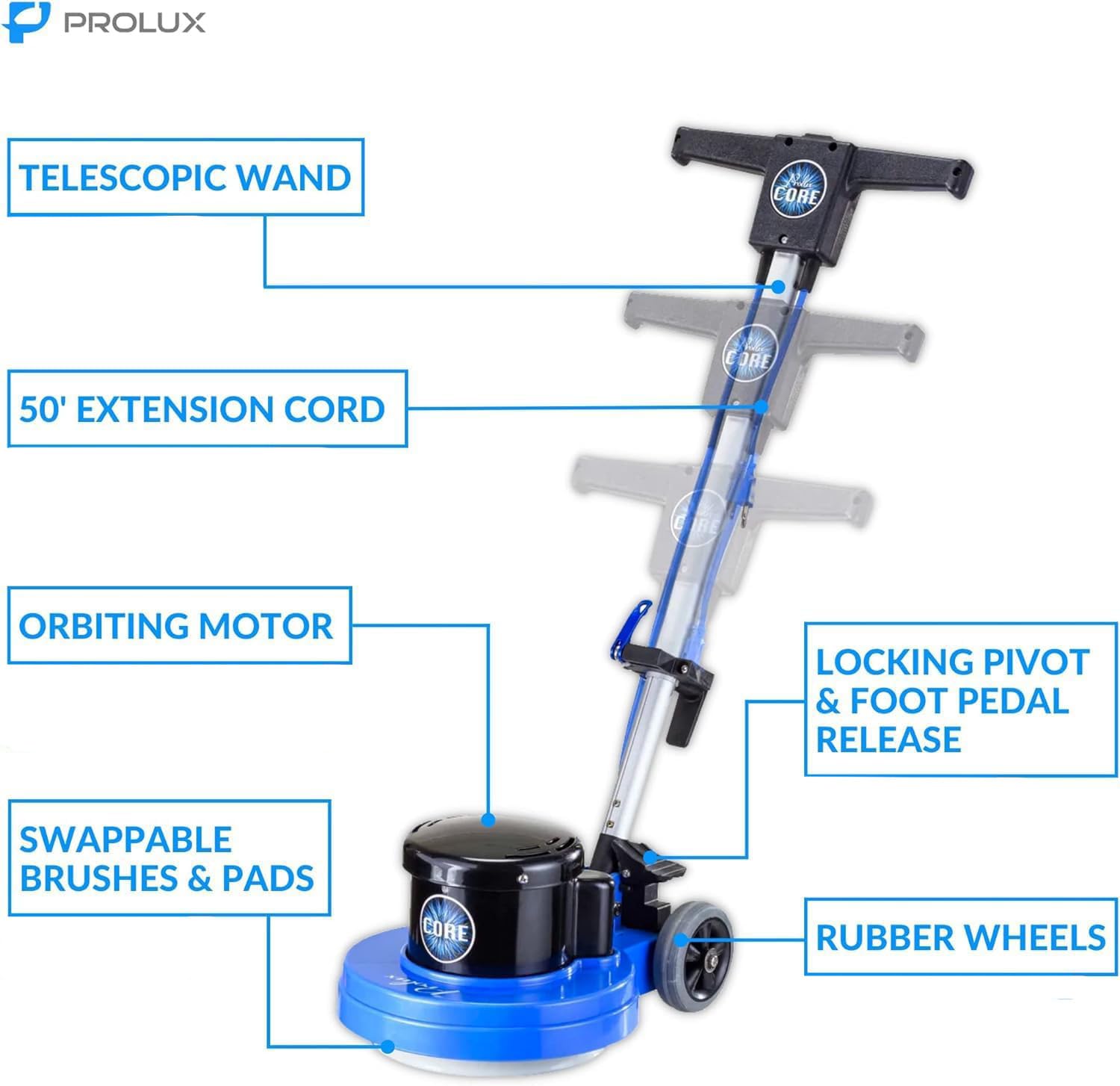 Core 13 inch Electric Floor Buffer Scrubber and Polisher Machine (37 Count)