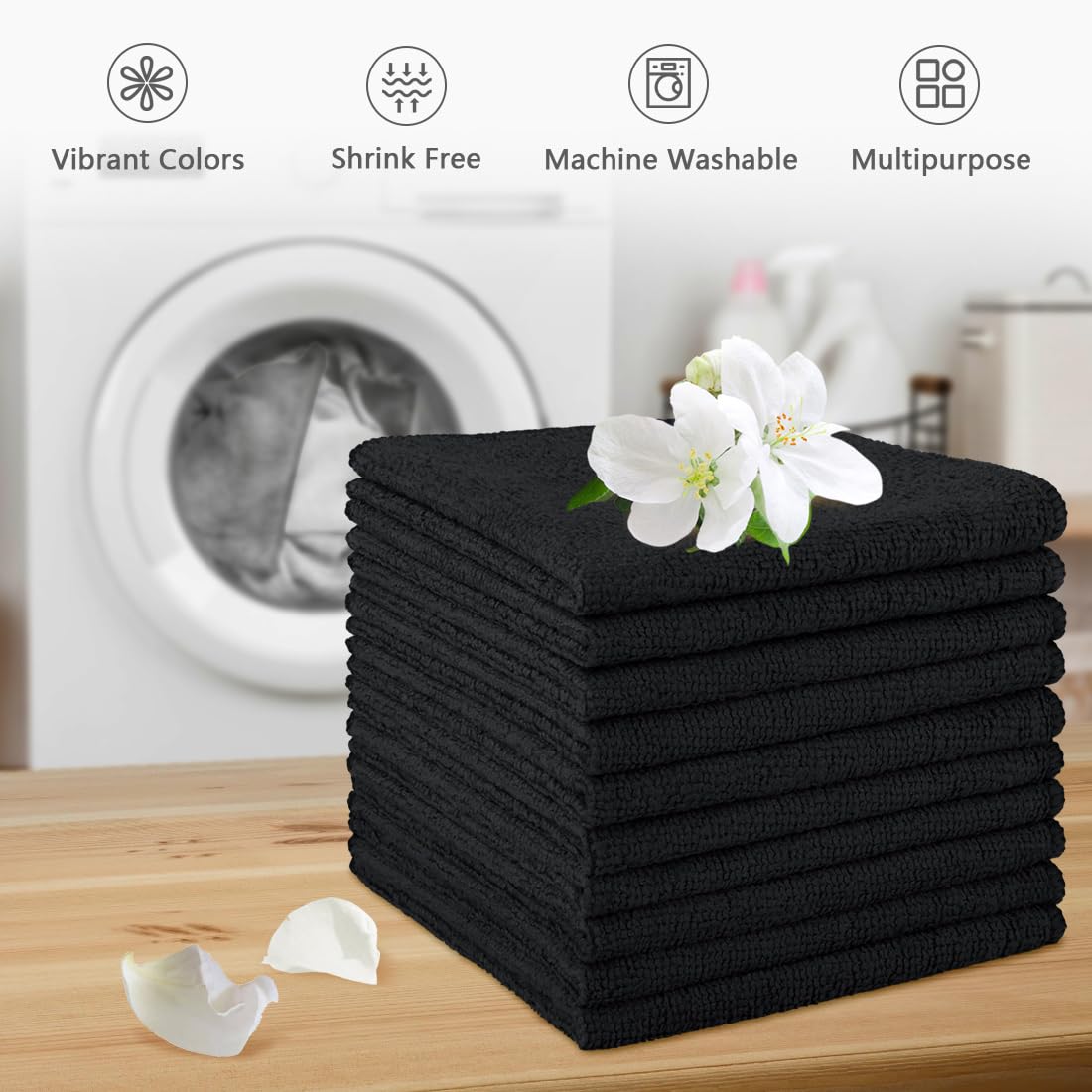 Wash Cloths Face Towels 12x12 Inch 20 Pack (20 Count)