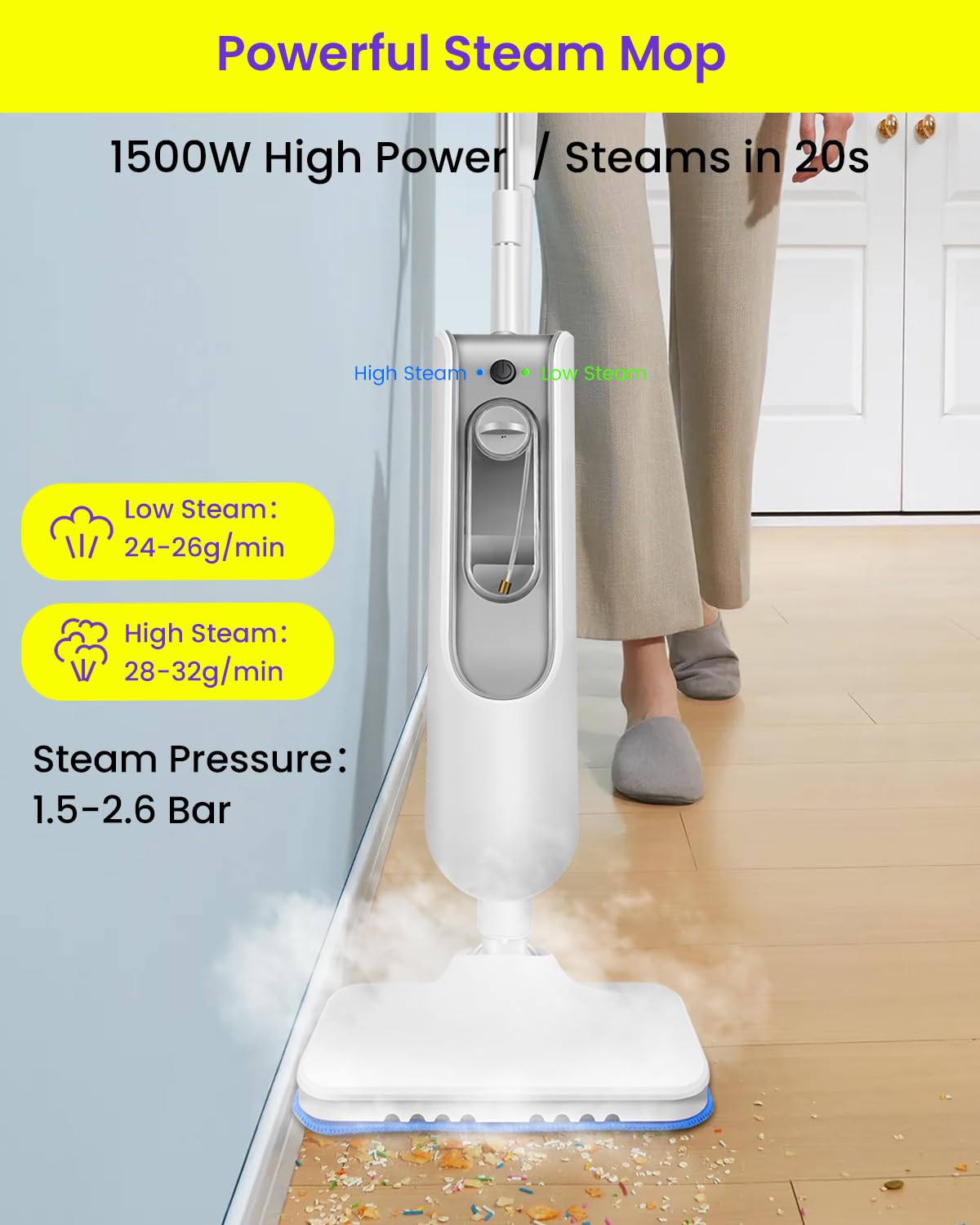 Steam Mop for Floor Cleaning