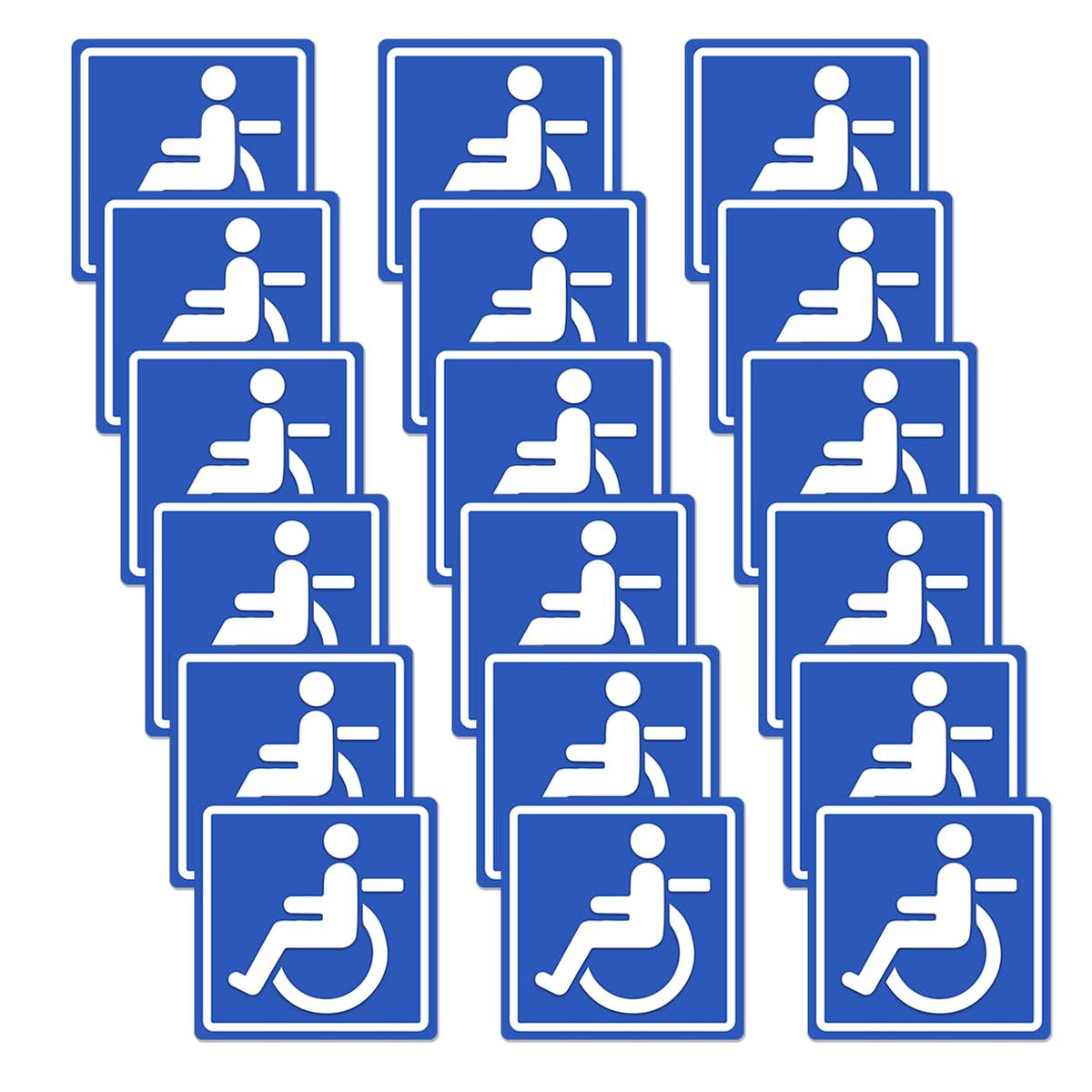 Handicap Accessibility Symbol Stickers Vinyl Wheelchair Sign Decals for Business Facility Vehicle Or Public Space Use 18Pcs Motorcycle Car Hard Bumper Water Bottles (18 Count)