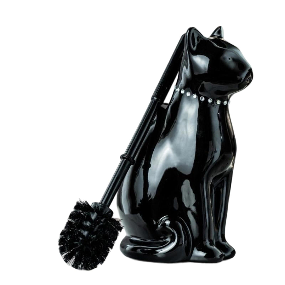 Ceramic Cat Toilet Brush and Holder Set (2 Count)