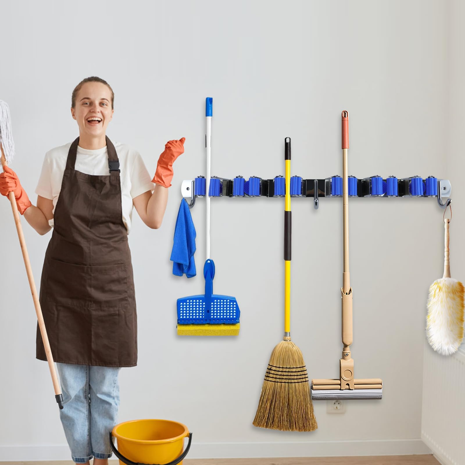 Mop Broom Holder Wall Mounted