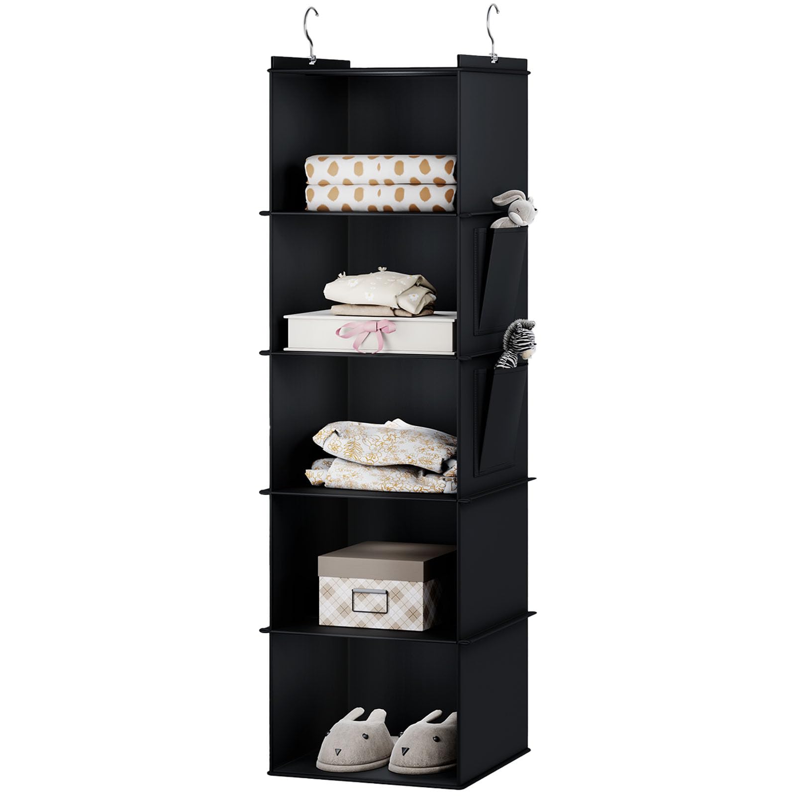 Hanging Closet Organizer and Storage for Clothes (5 Shelves)
