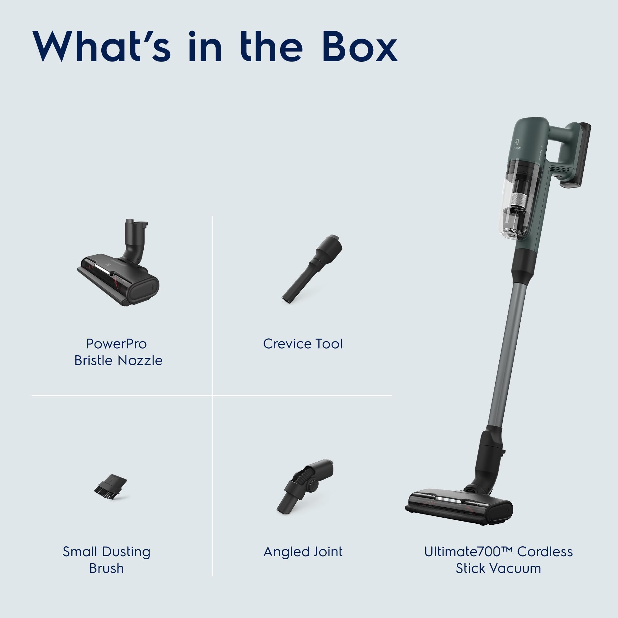 Ultimate700 Cordless Stick Vacuum with PowerPro Bristle Nozzle and High Suction Power
