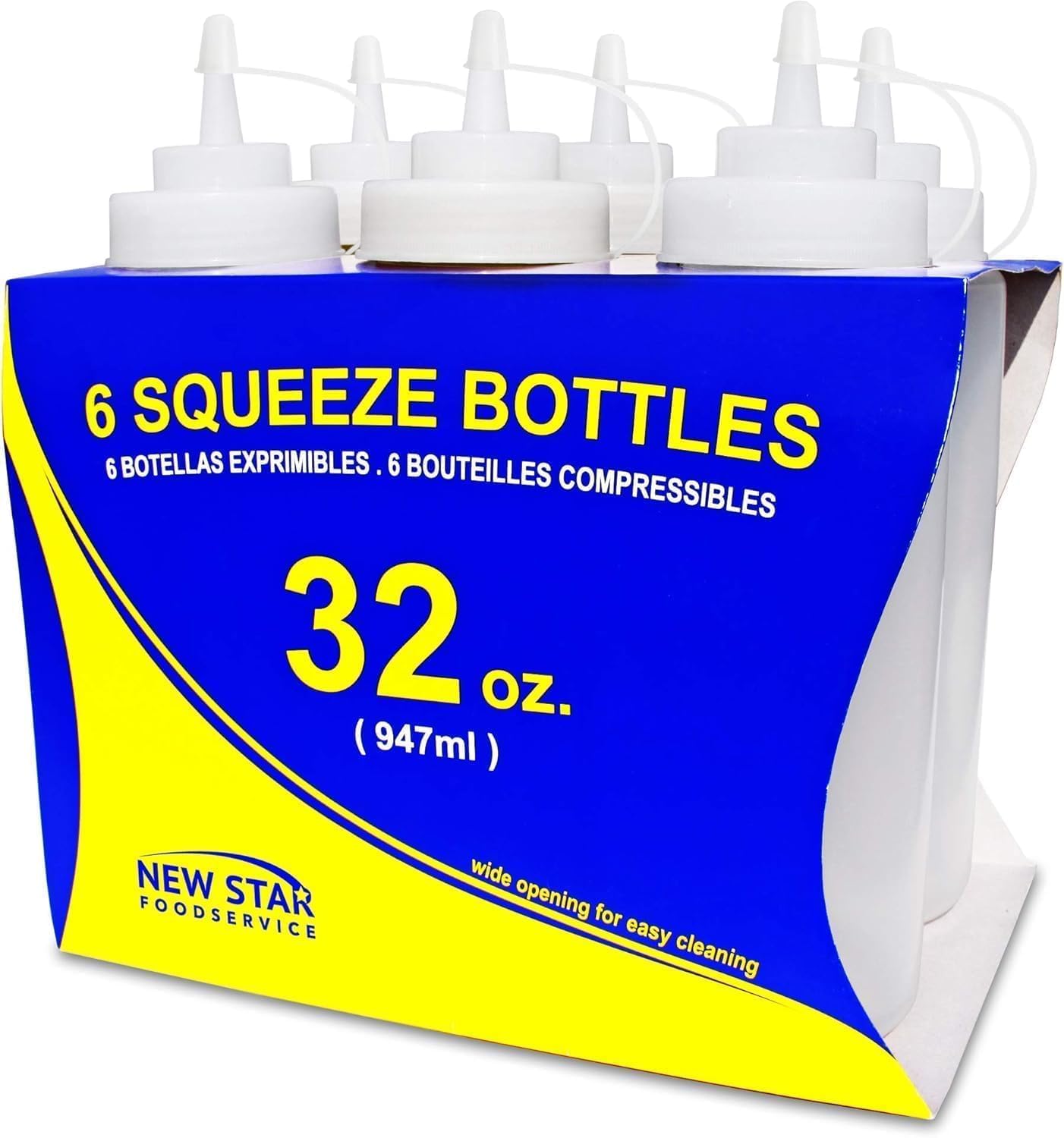 32 oz Clear Squeeze Bottle