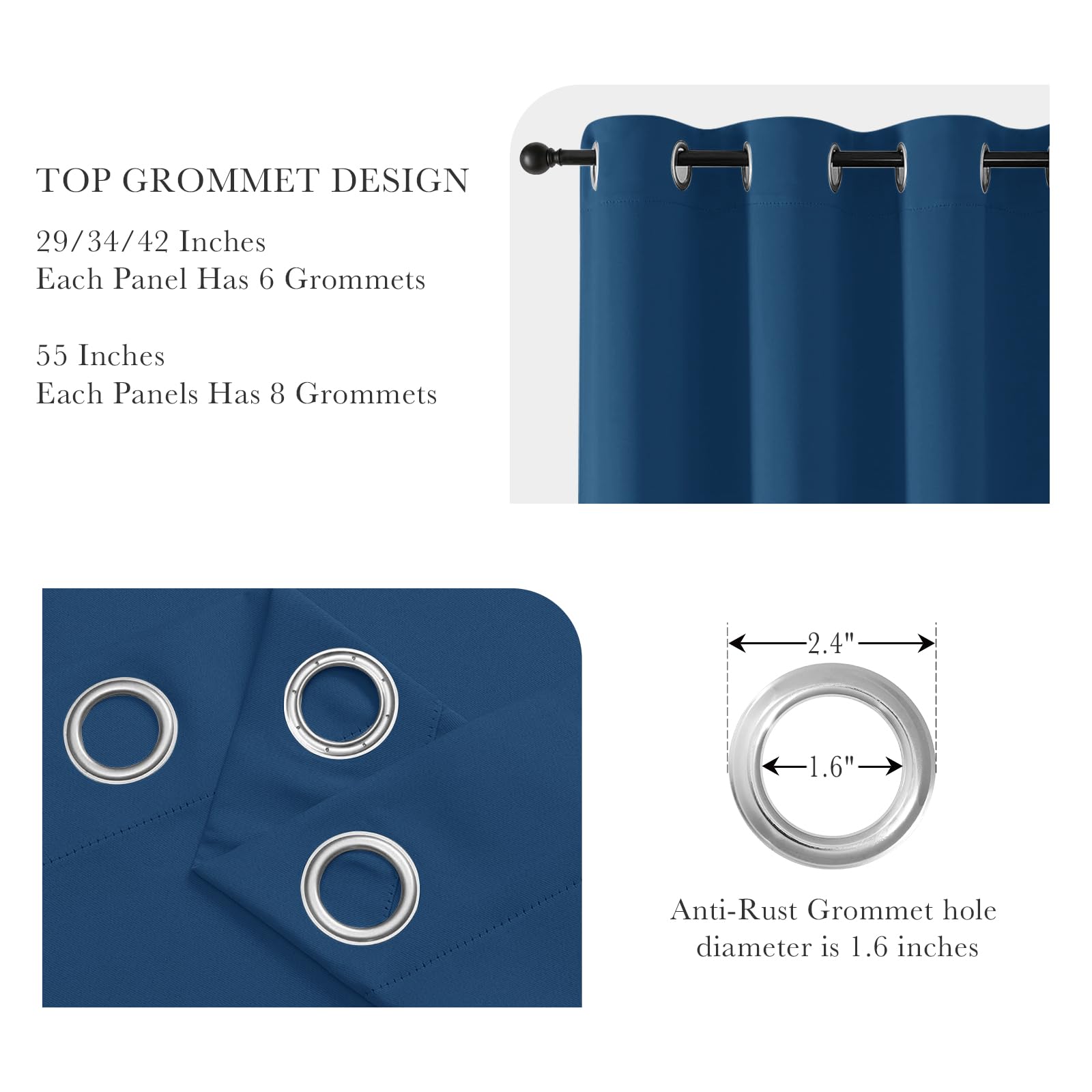 Small Blackout Curtains for Bedroom (2 Count)