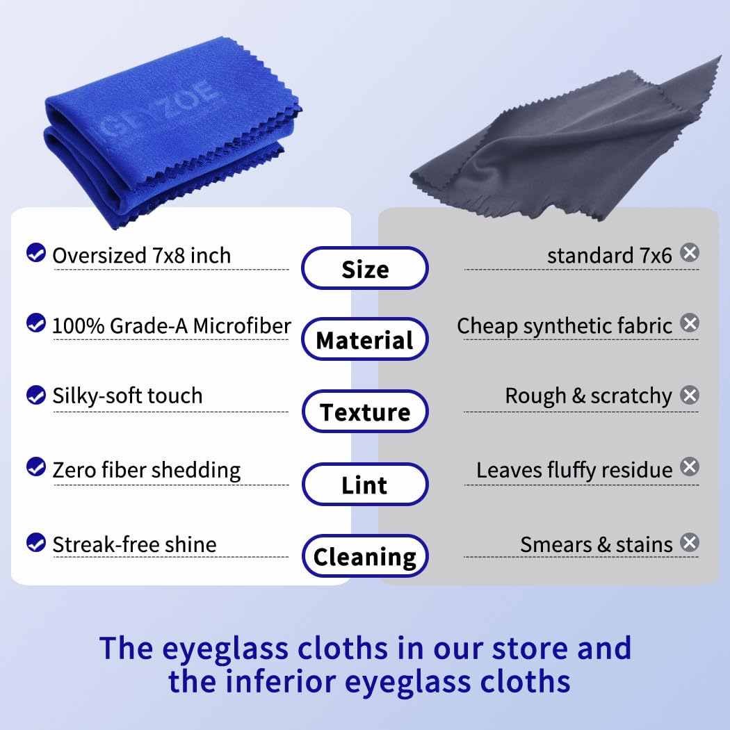 20 Pack Microfiber Glasses Cleaning Cloths (20 Count)