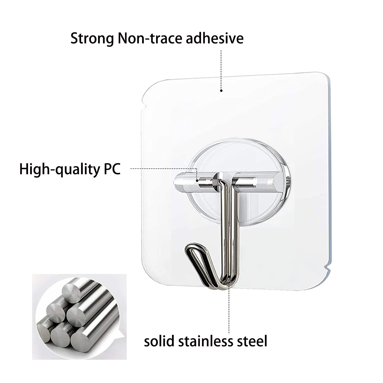 100 Pack Adhesive Hooks 24lb (100 Count)