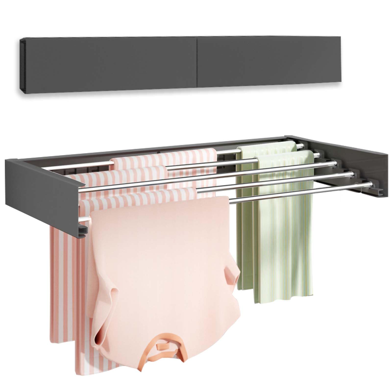 Wall Mounted Clothes Drying Rack 32"