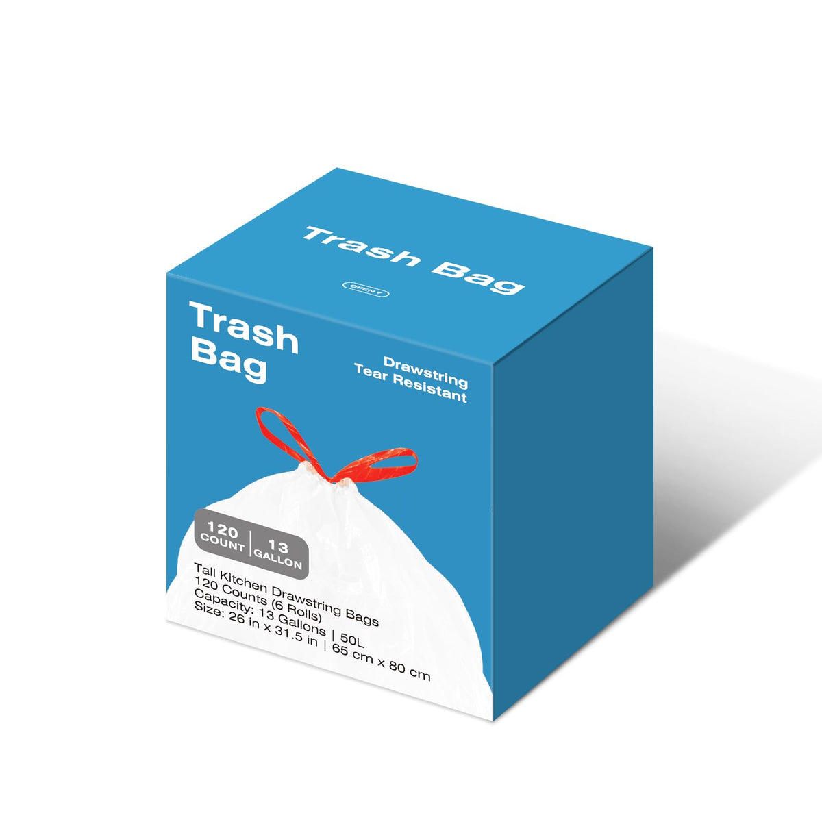 13.2 Gallon Tall Kitchen Drawstring Trash Bags (120 Count)