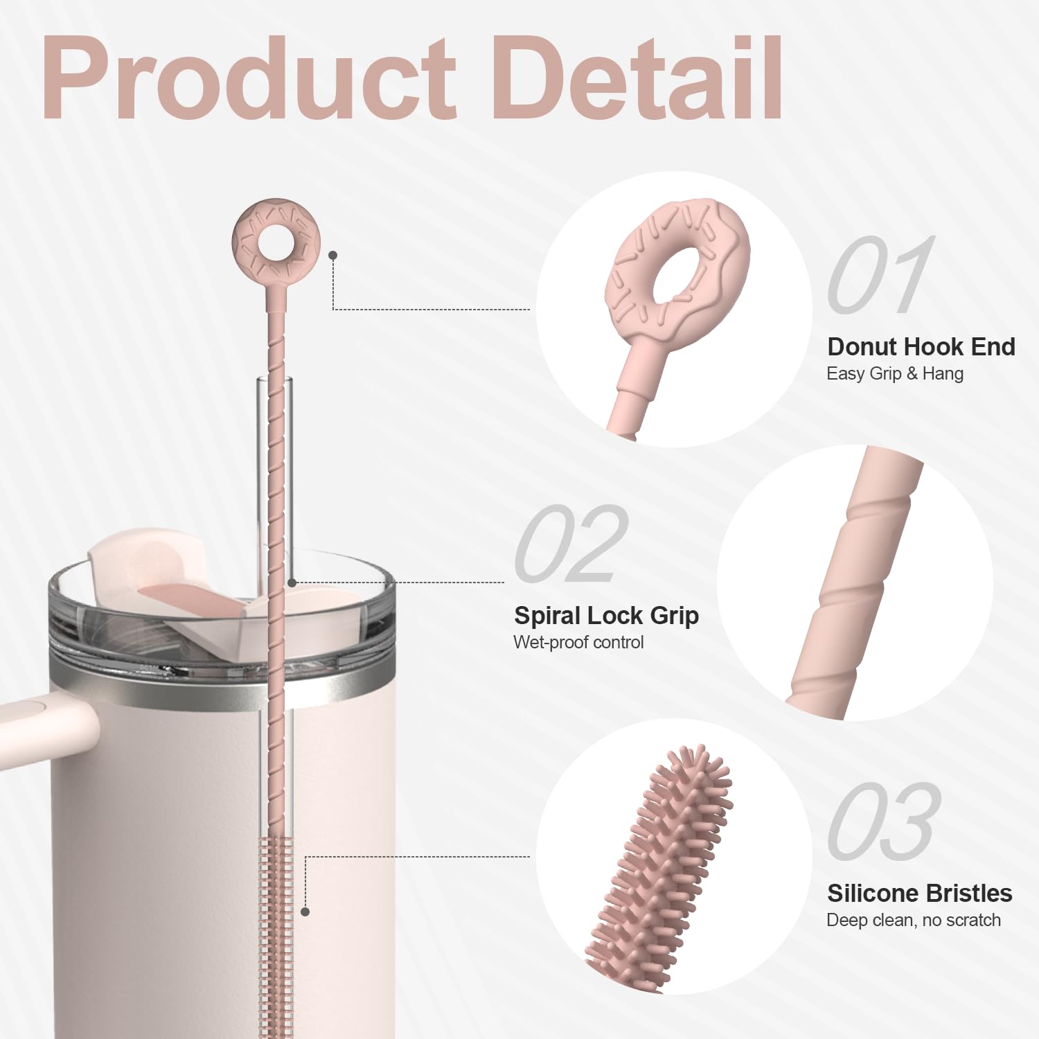 Silicone Straw Cleaner Brush