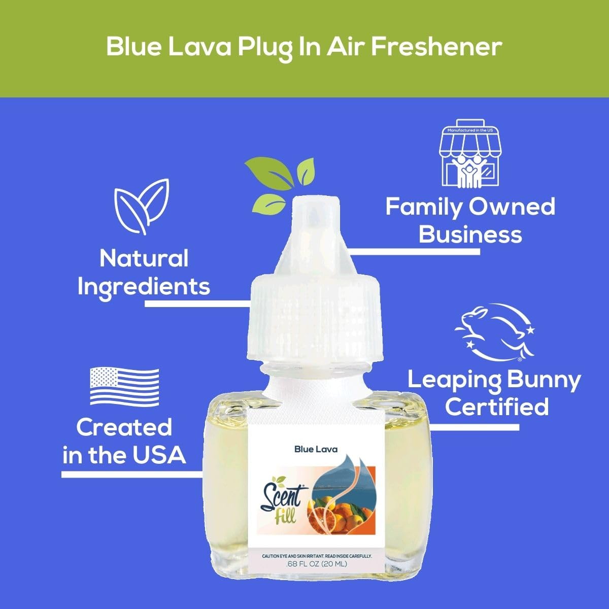 Blue Lava Plug in Air Freshener (2.72 Fl Oz)
