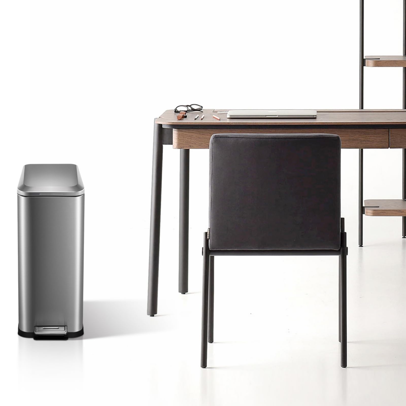 13 Gallon Slim Stainless Steel Kitchen Trash Can with Lid