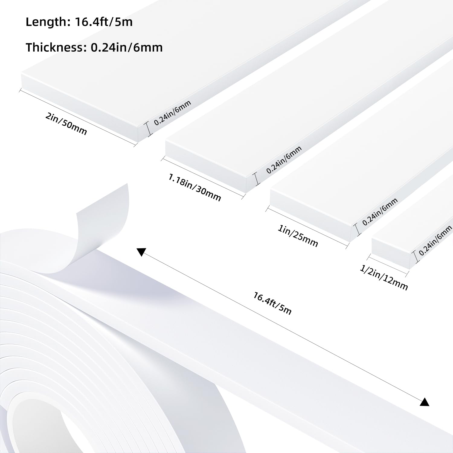 Weather Stripping Door Seal White