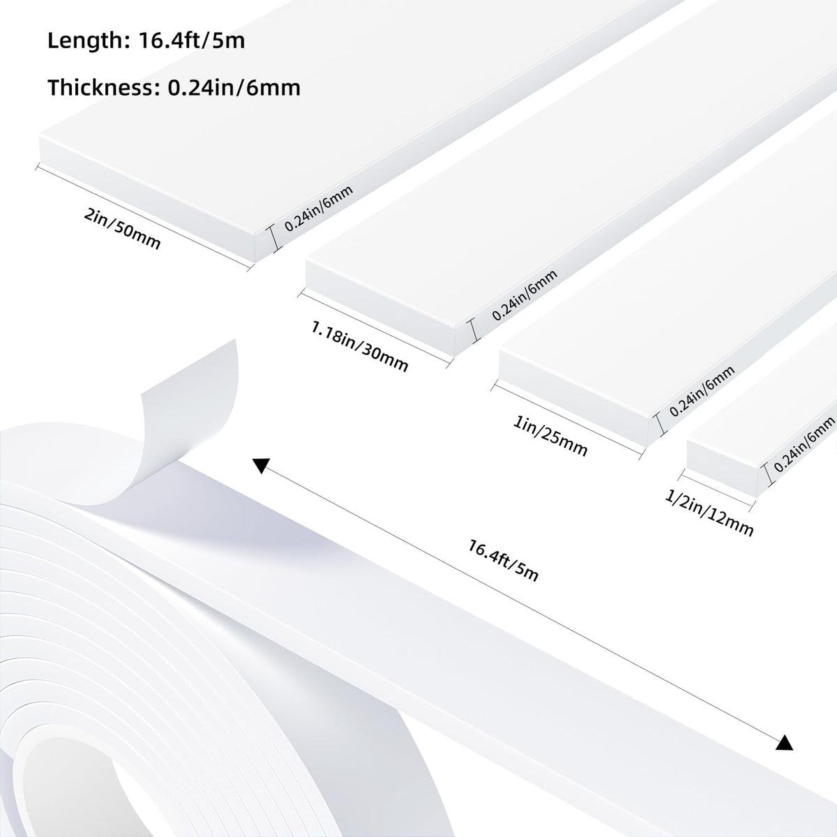 Weather Stripping Door Seal White