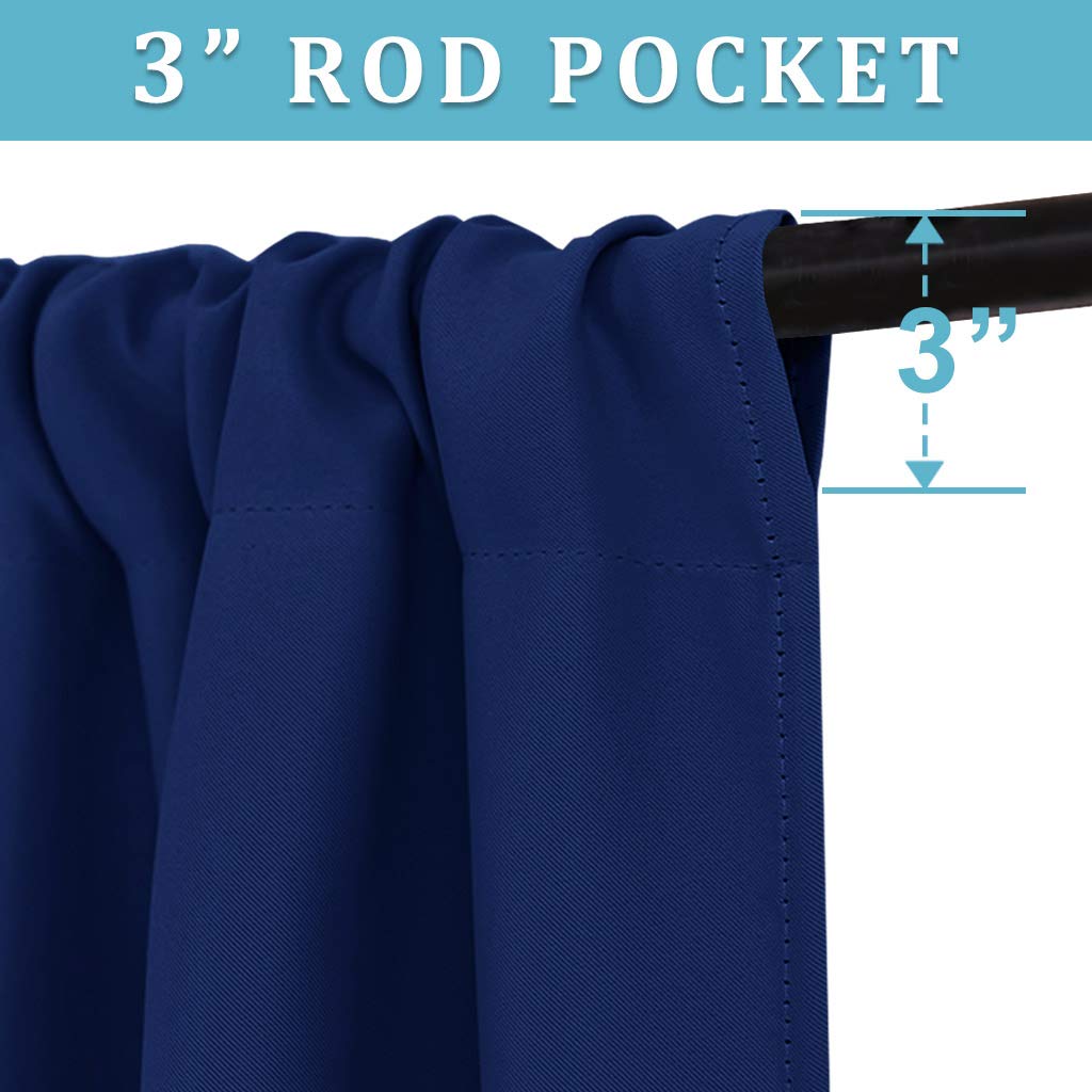 Blackout Curtains for Bedroom Living Room Nursery 63 inches Long (2 Count)