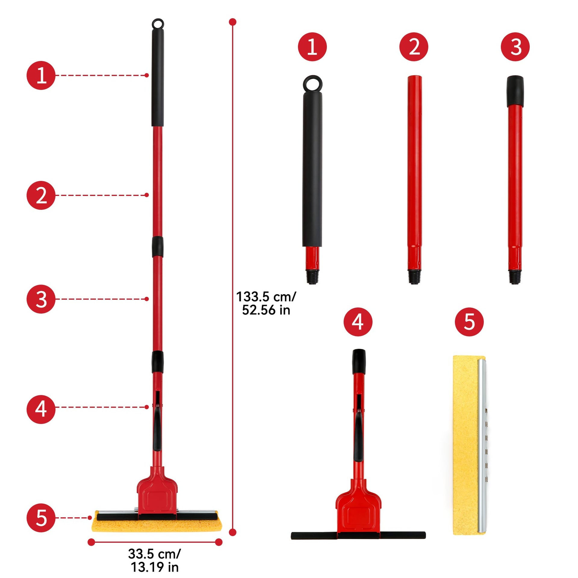 Cellulose Sponge Pop Up Sponge Mop with 2 Swop Roller Sponge mop Suitable for Wood