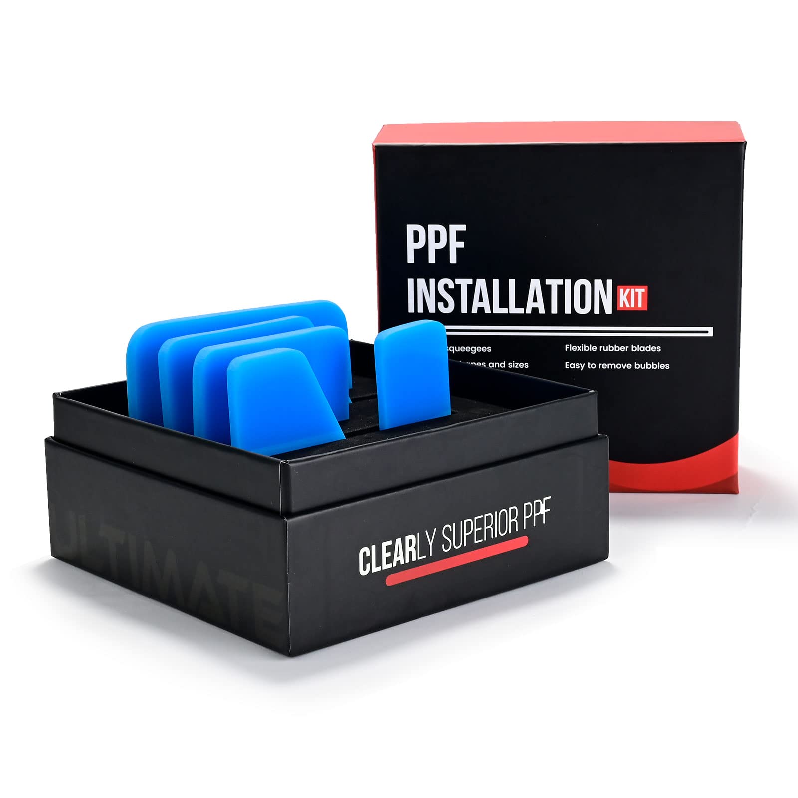 Blue PPF Squeegee Kit Paint Protection Film Installation Tools (5 Count)