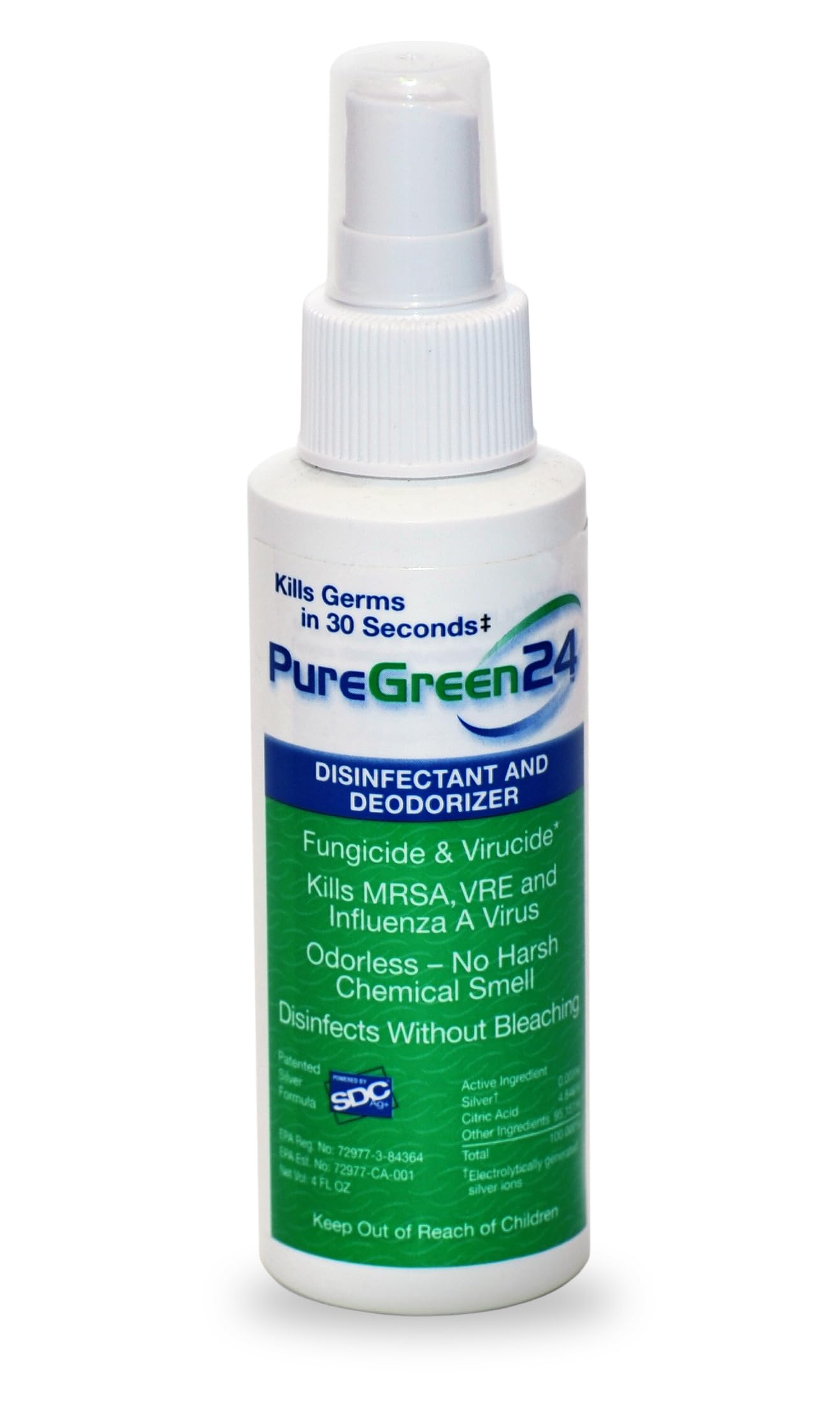 Safe & Effective Disinfectant. Kills Deadly Germs including RSV COVID (4 Fl Oz)