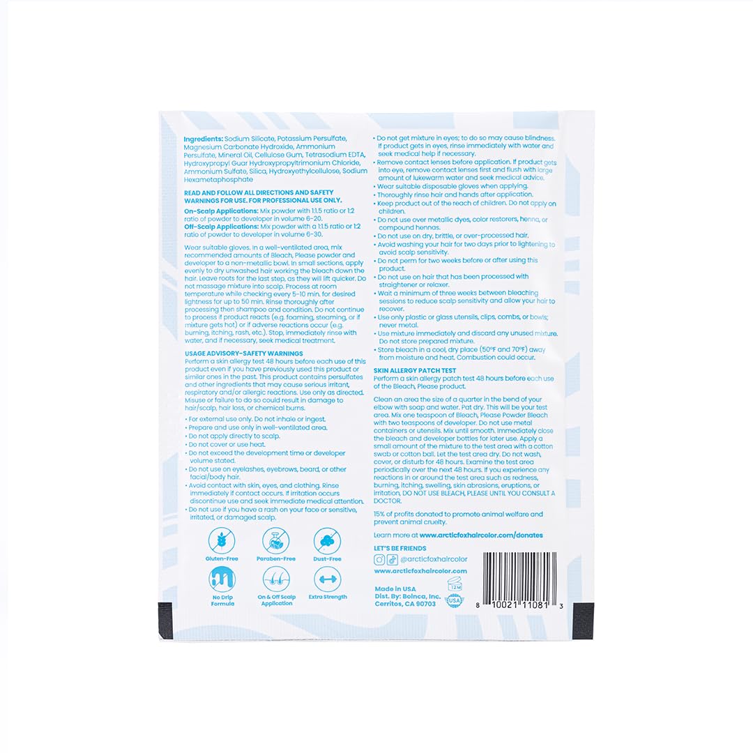 White Powder Hair Bleach Sachet