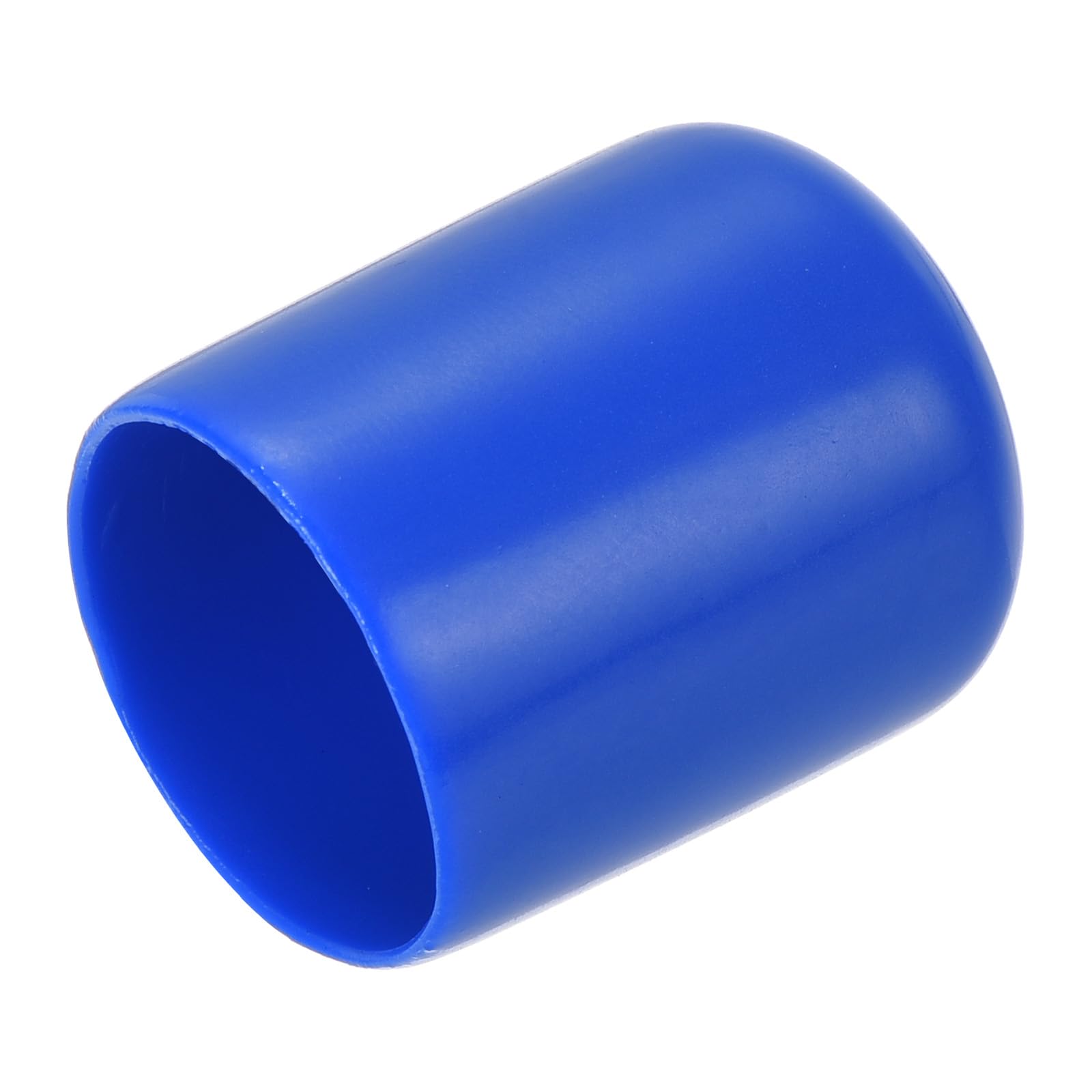 20pcs Rubber End Caps 21mm ID Vinyl Round Tube Bolt Cap Cover Screw Thread Protectors Blue