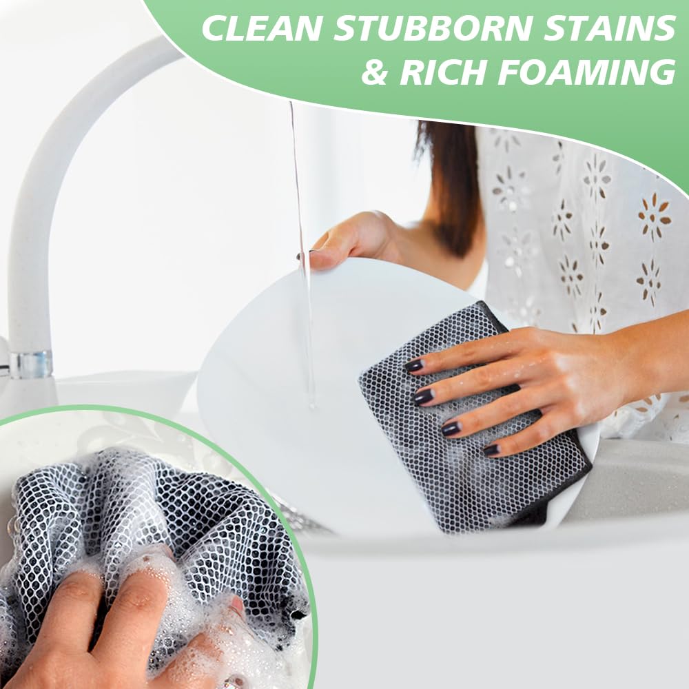 Dish Cloth for Washing Dishes Kitchen Washcloth Cleaning Cloth (20 Count)