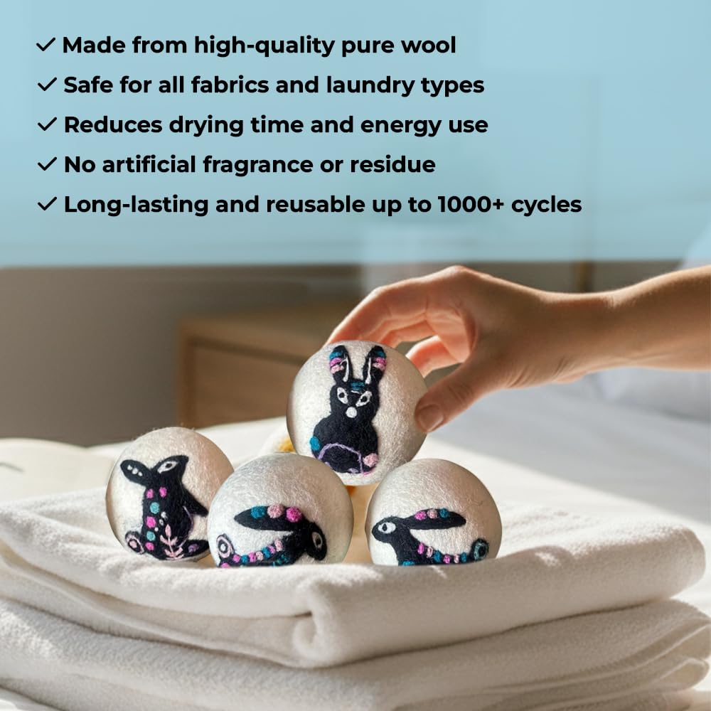 Quality Wool Dryer Balls (6 Count)