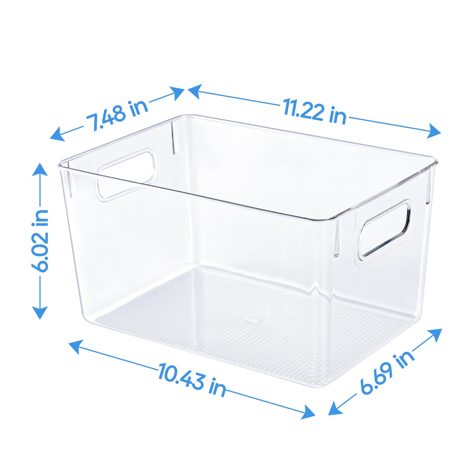 Clear Plastic Storage Bins (4 Count)