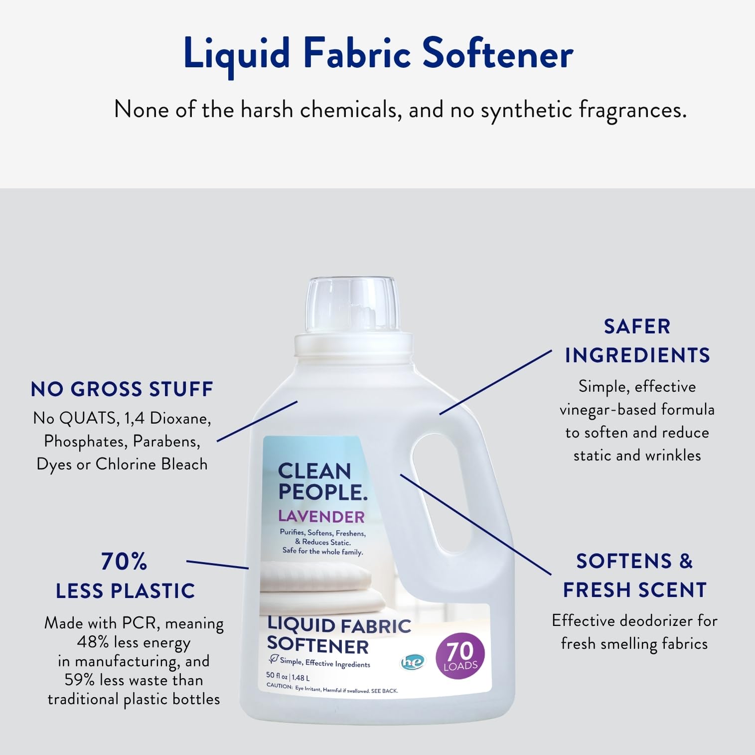 Clean People All Natural Liquid Fabric Softener (100 Fl Oz)