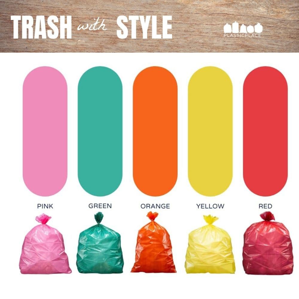 40 45 Gallon Trash Bags │ 1.2 Mil │ Green Garbage Can Liners │ 40” x 46” (100 Count)