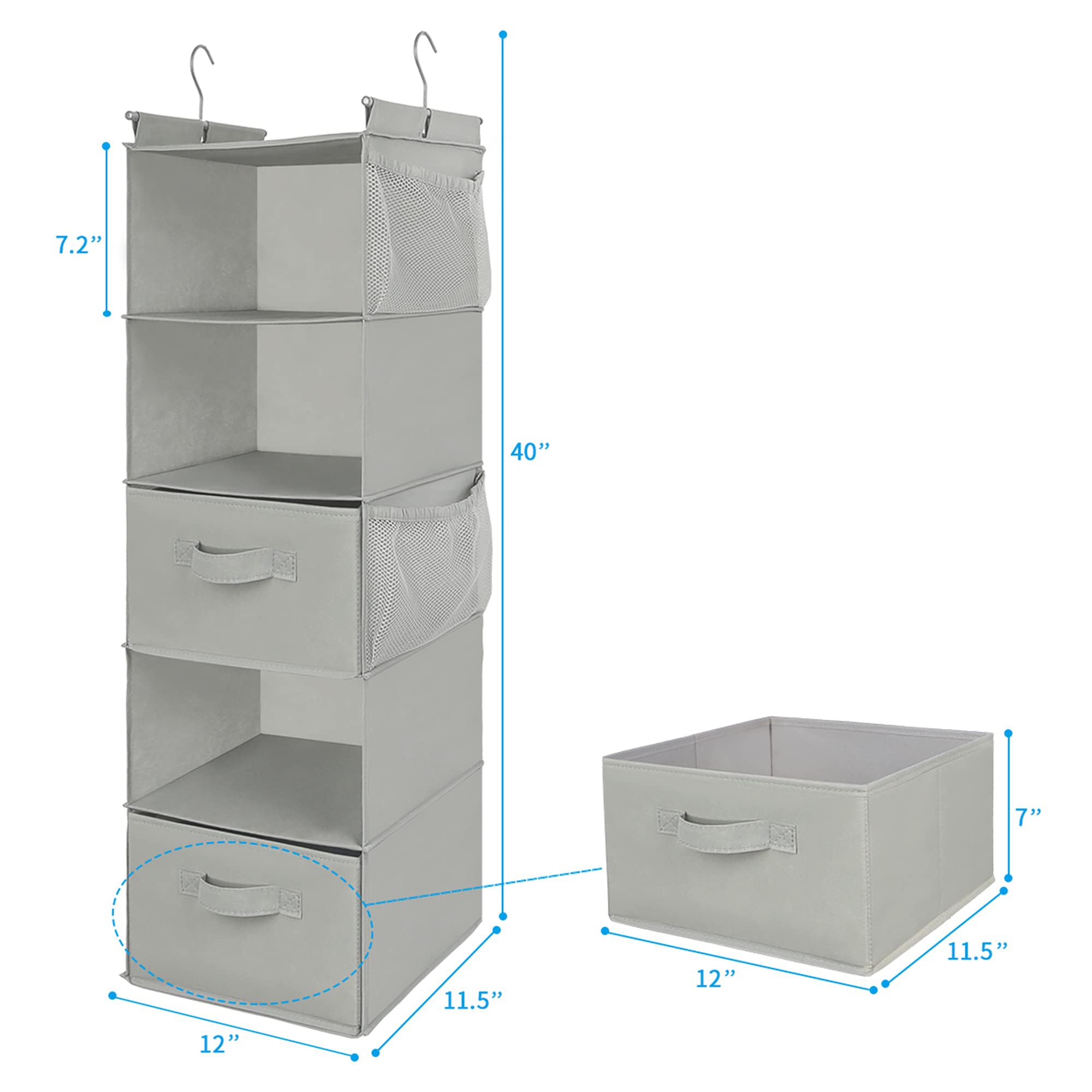 5 Tier Shelf Hanging Closet Organizer (5 Count)