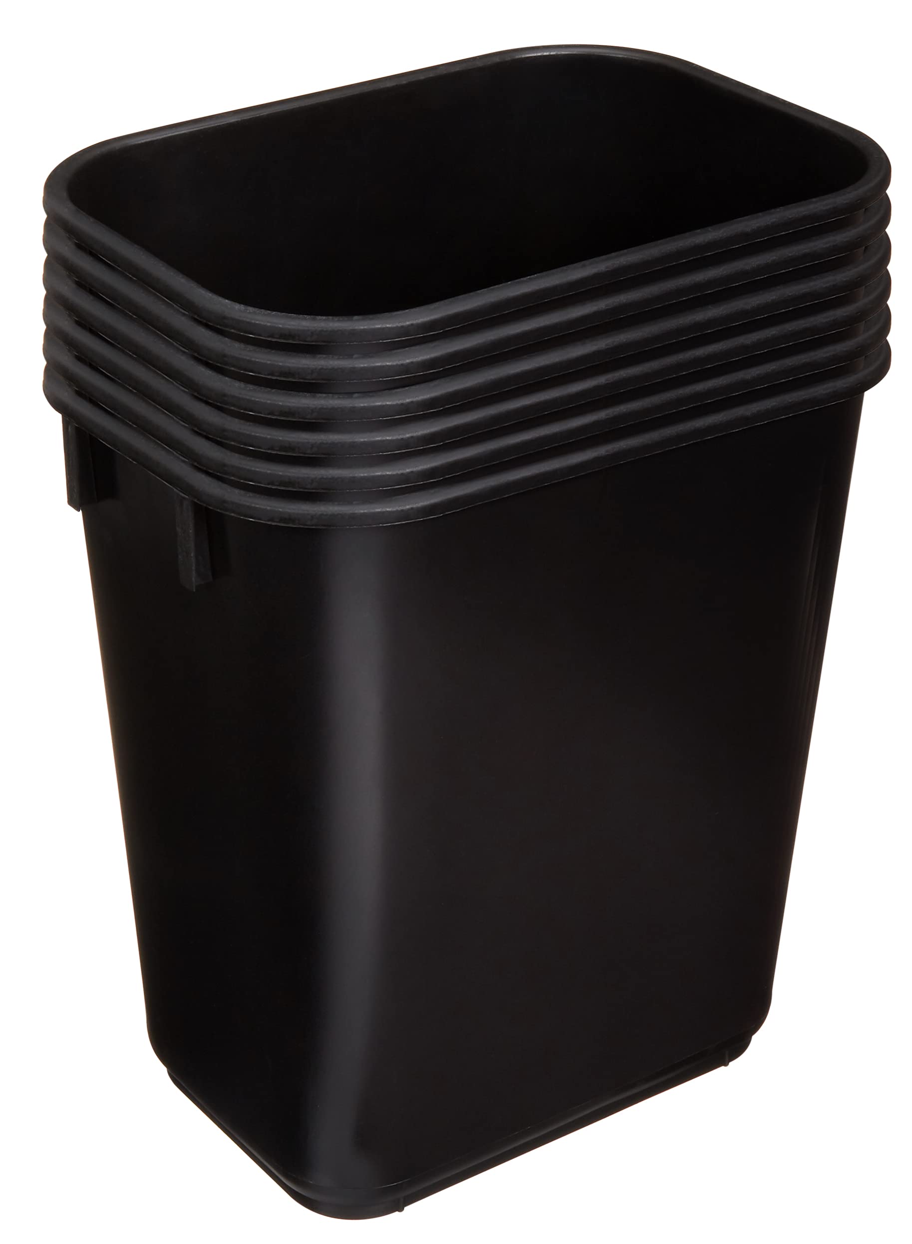 Small Rectangular Commercial Office Wastebasket (6 Count)
