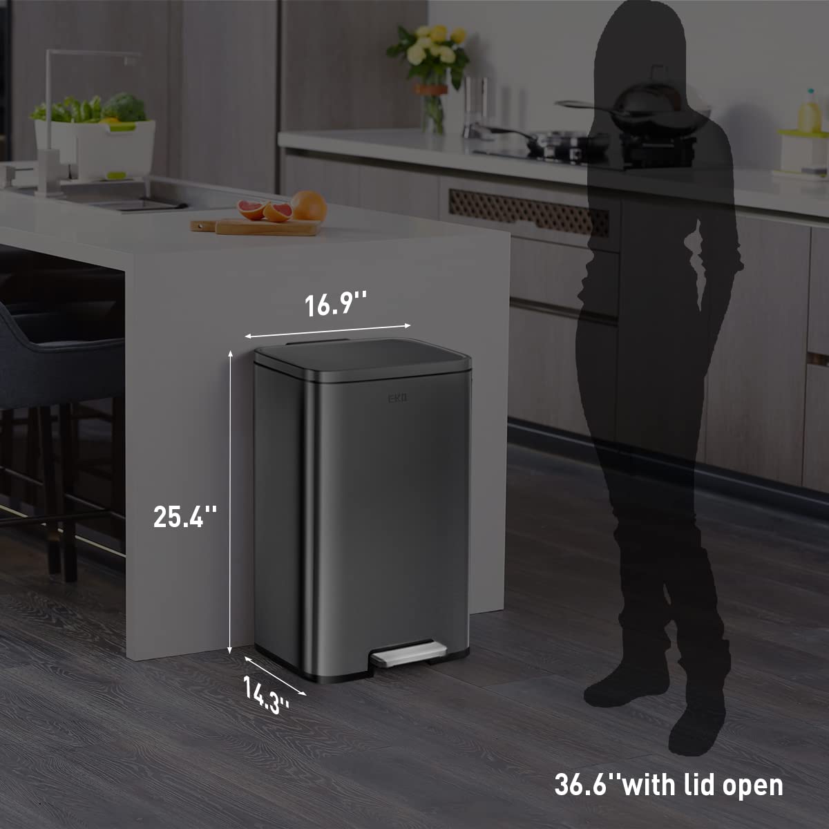 Madison Matte Black Stainless Steel 13.2 Gal